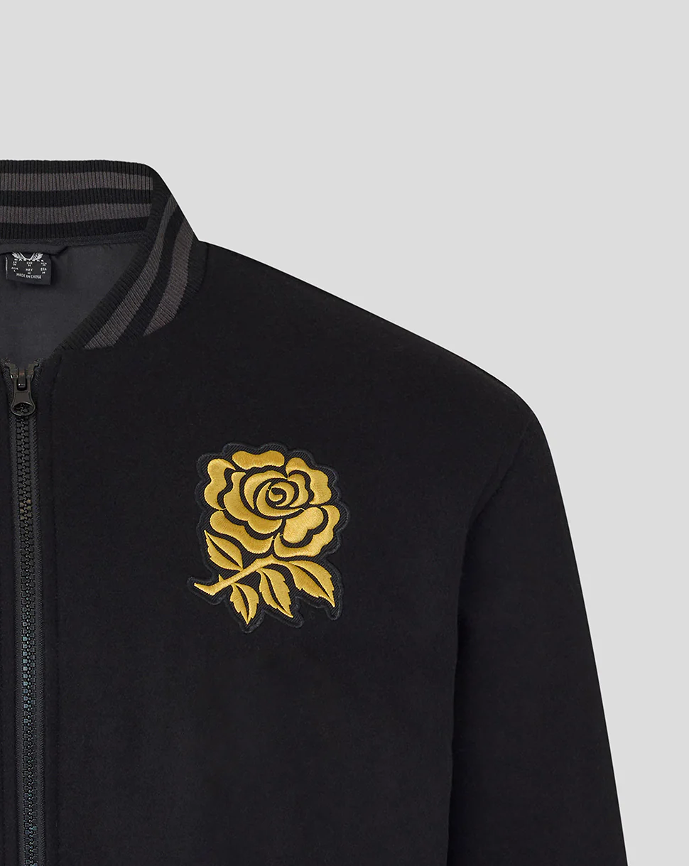 England Rugby x Undefeated x Castore Unisex Bomber Jacket - Black - Image 4