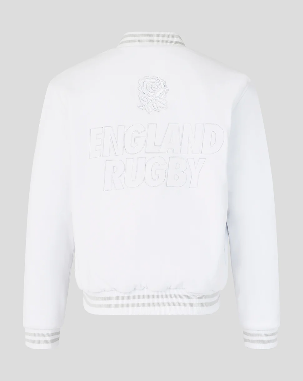 England Rugby x Undefeated x Castore Unisex Bomber Jacket - White - Image 2