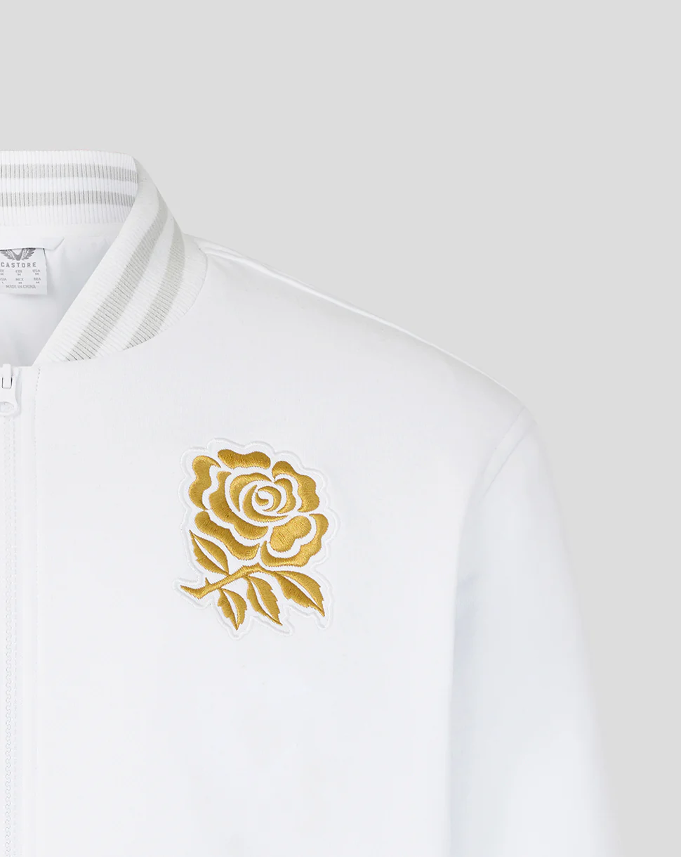 England Rugby x Undefeated x Castore Unisex Bomber Jacket - White - Image 5
