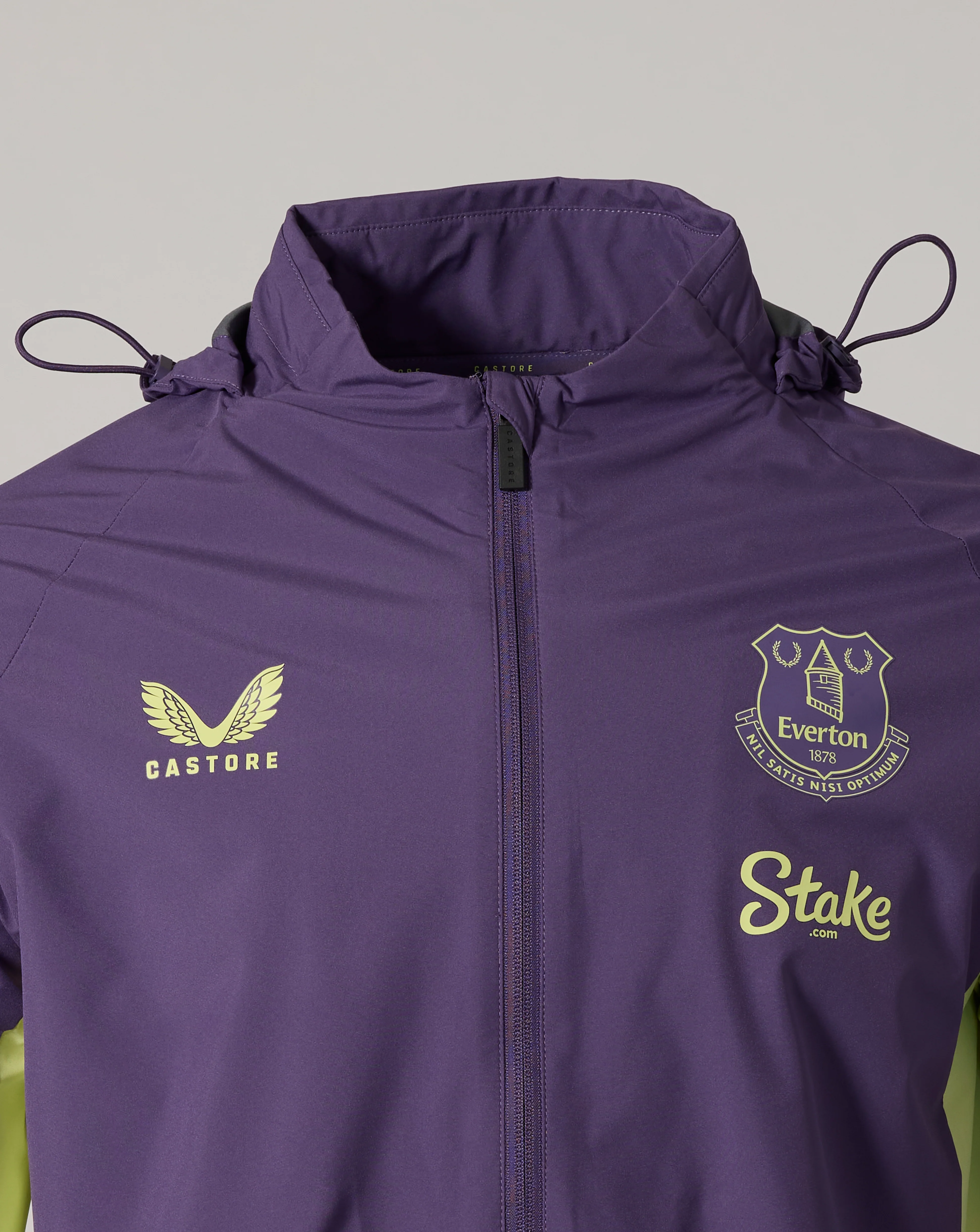 Everton FC Men's 25/26 Performance Packable Hood Shower Jacket - Loganberry - Image 3