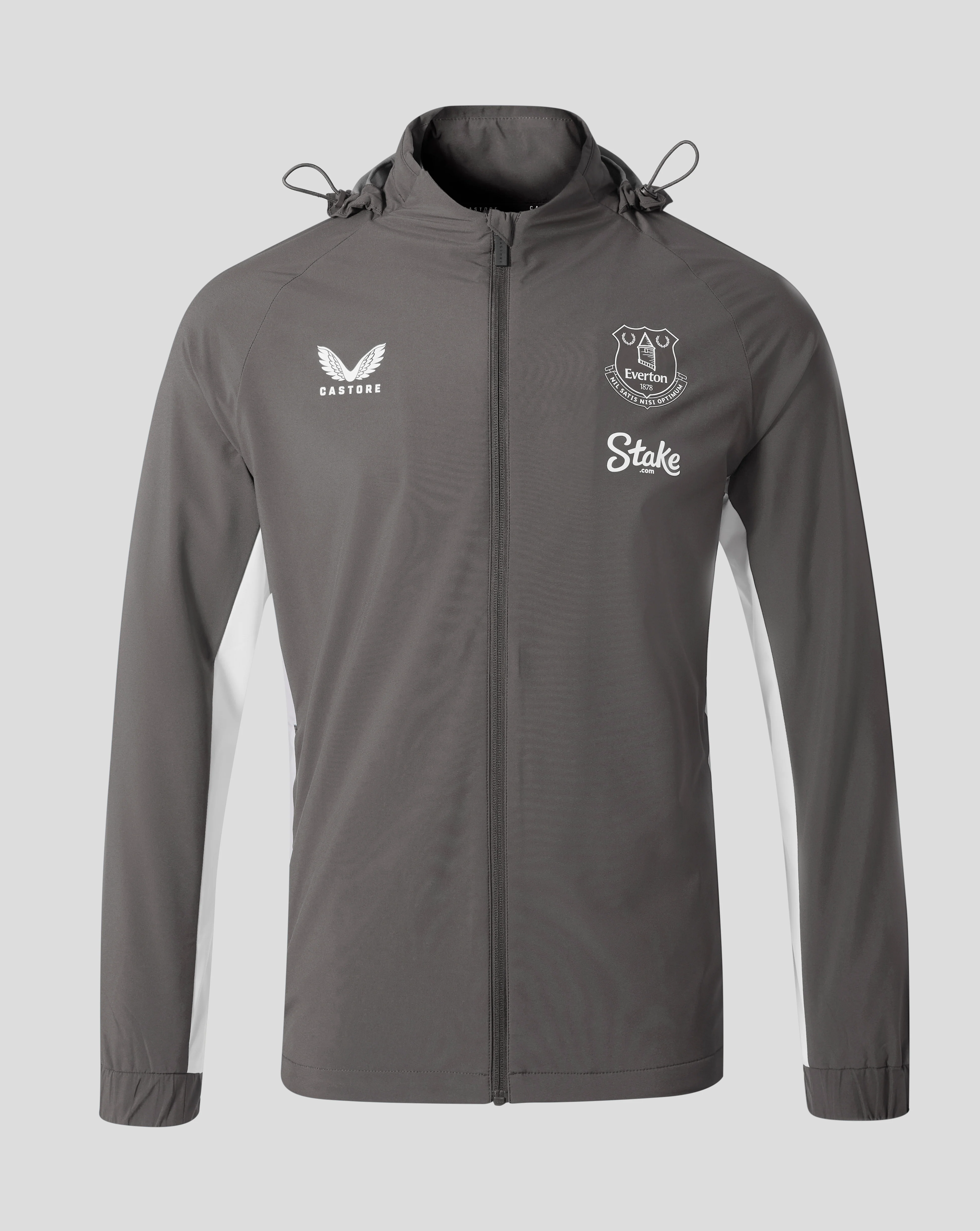 Everton FC Men's 25/26 Performance Packable Hood Shower Jacket - Thunderstorm