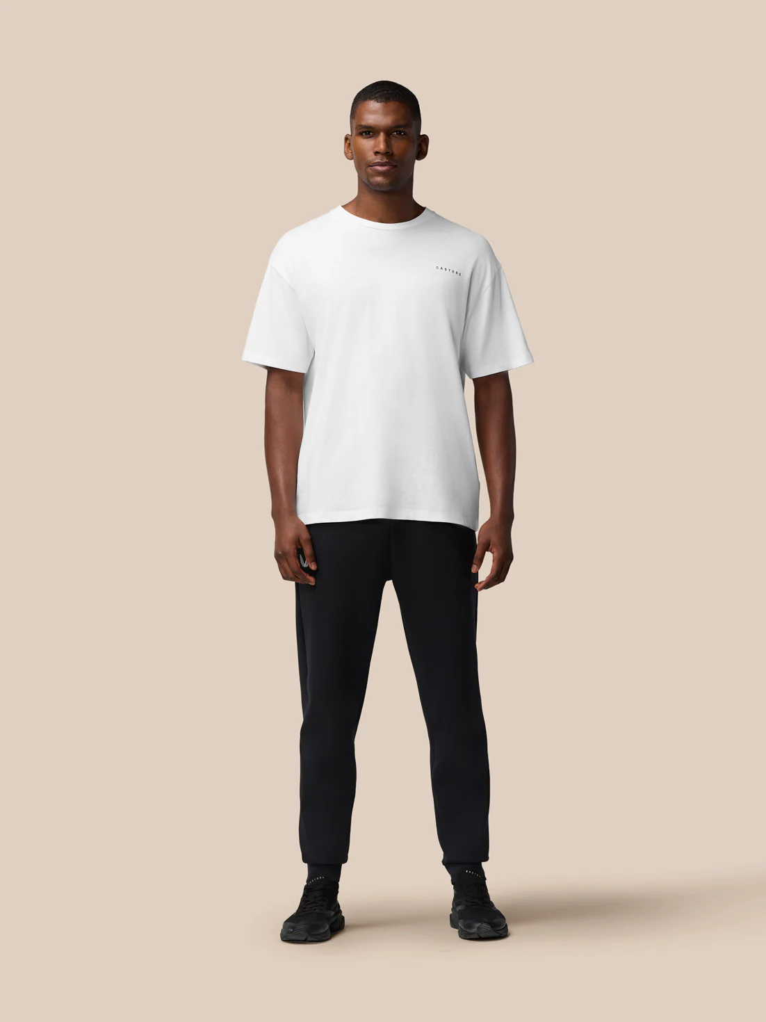 Flex Cotton T-Shirt- White/Black - Image 4
