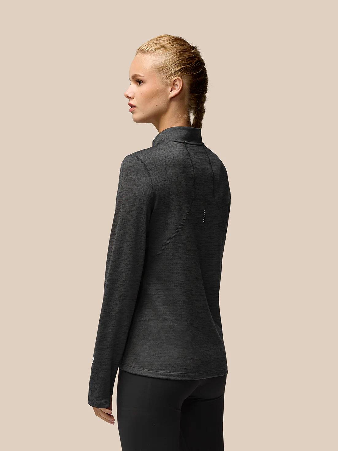 Flow Training 1/2 Zip Top - Black - Image 2