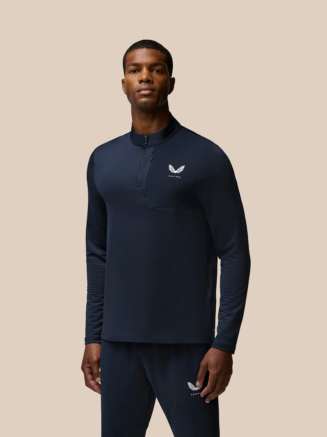 Flow Quarter Zip Sweater Top - Navy