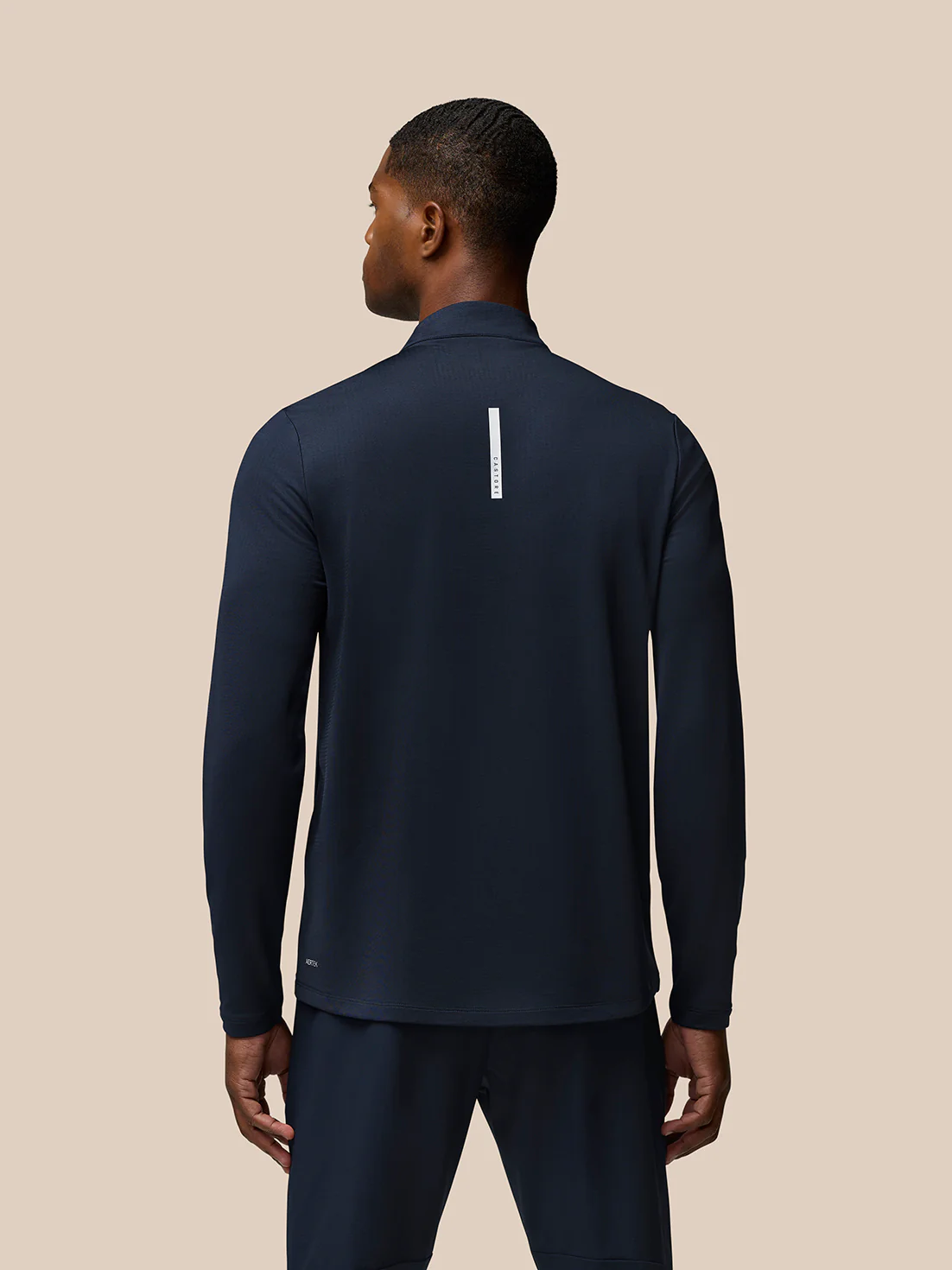 Flow Quarter Zip Sweater Top - Navy - Image 2