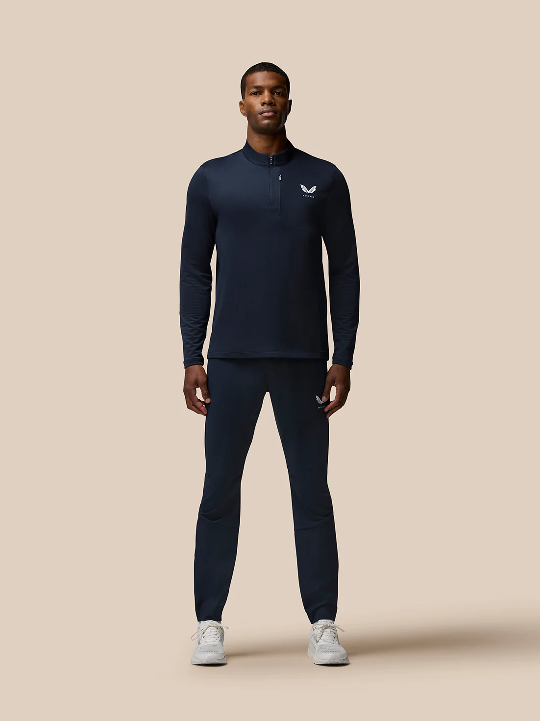 Flow Quarter Zip Sweater Top - Navy - Image 6