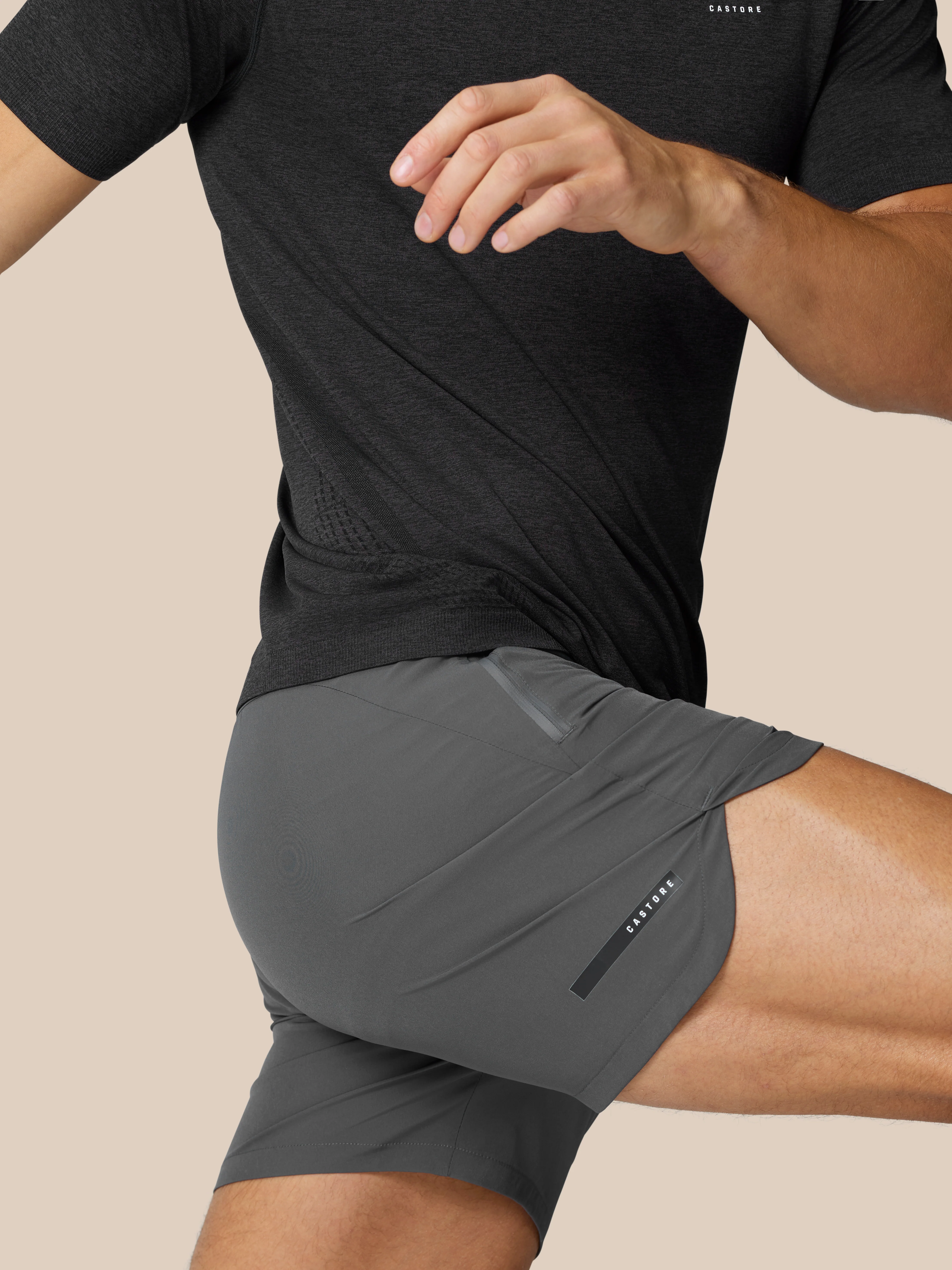 Flow Training Shorts - Gunmetal - Image 4