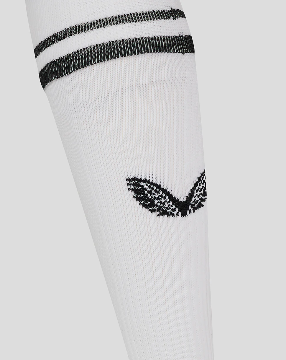 Football Sock With Stripe - White/ Black - Image 2