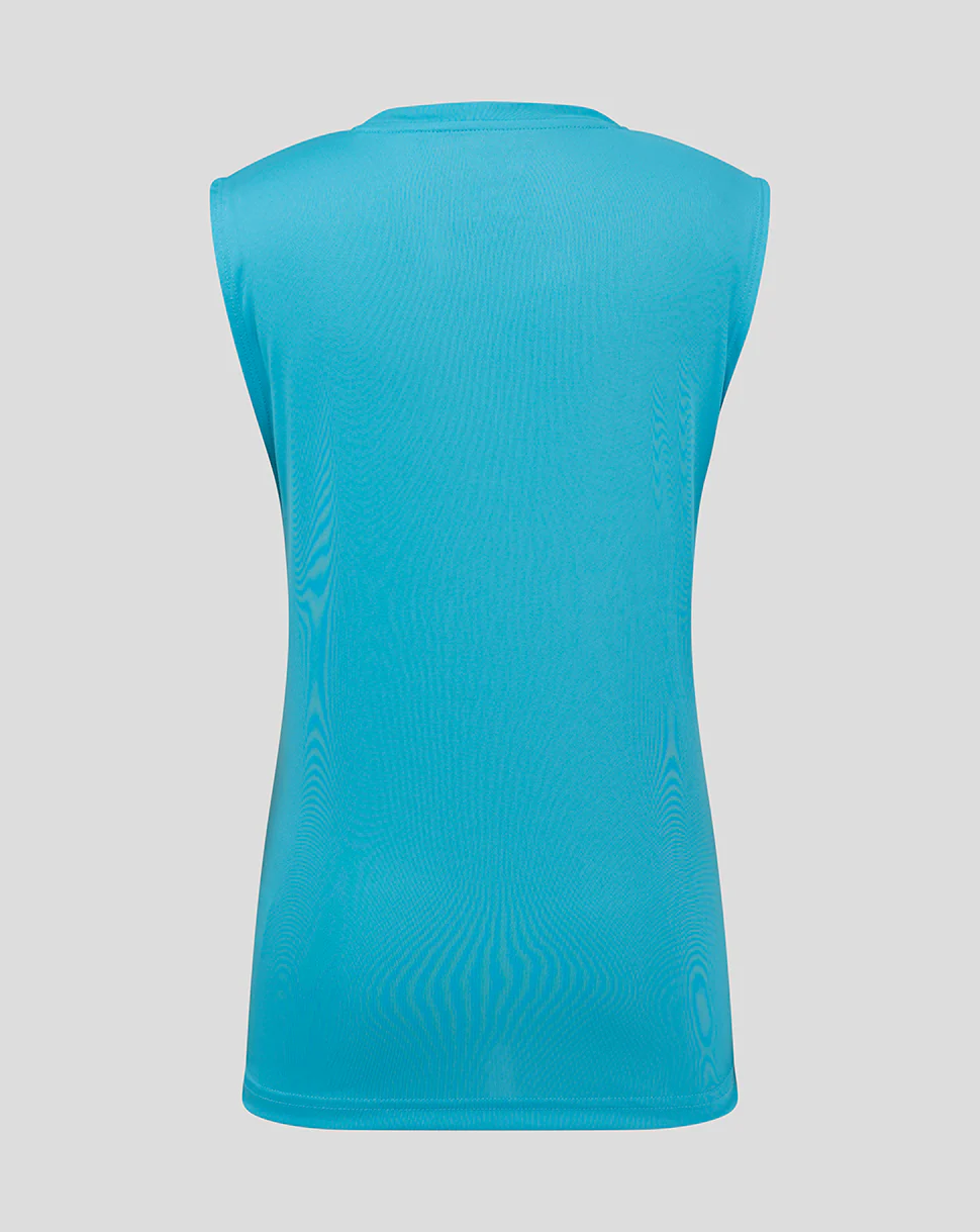Geometric Printed ss Training Tee - Aquarius / Bachelor Button - Image 4