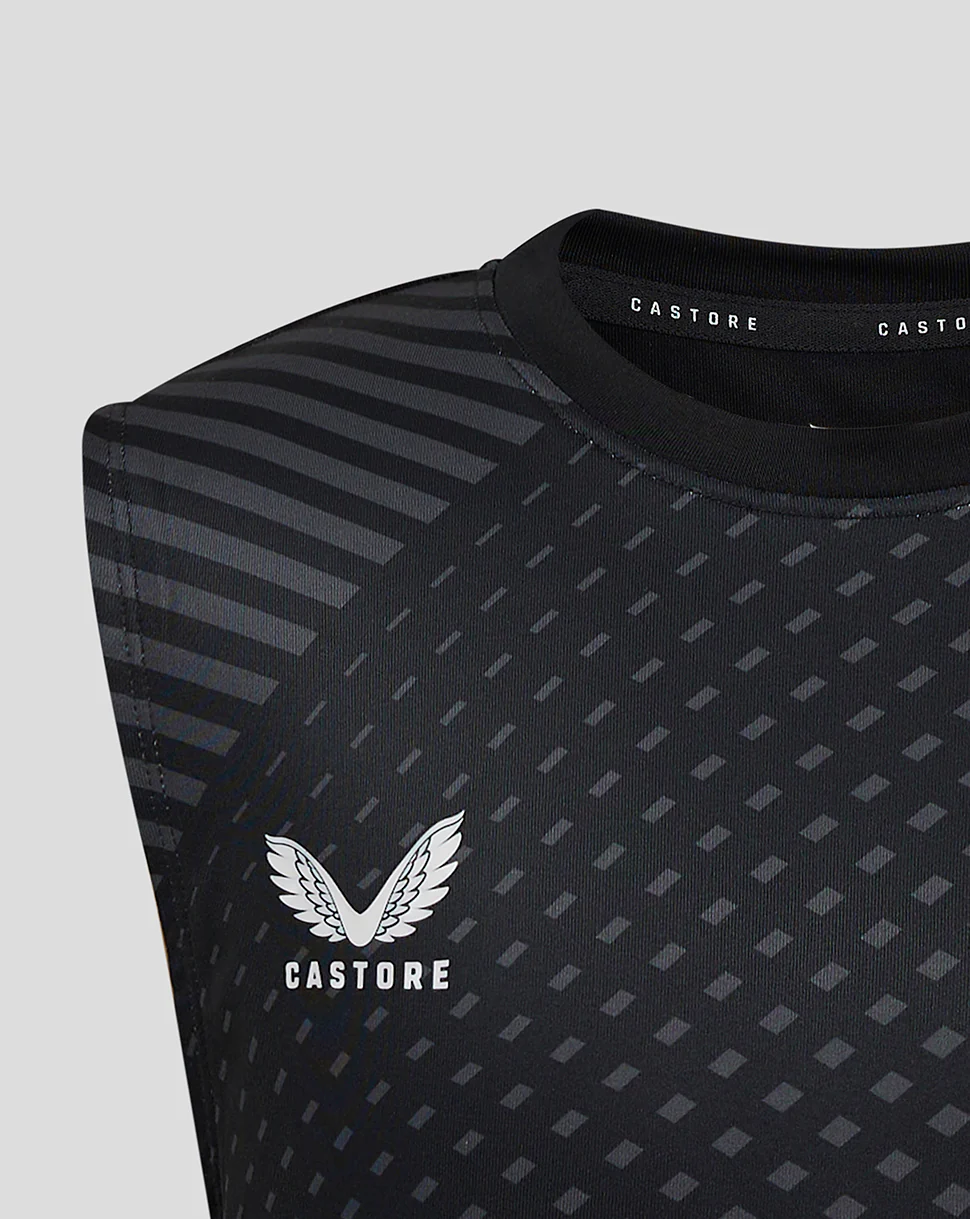 Geometric Printed ss Training Tee - Caviar/Phantom - Image 2