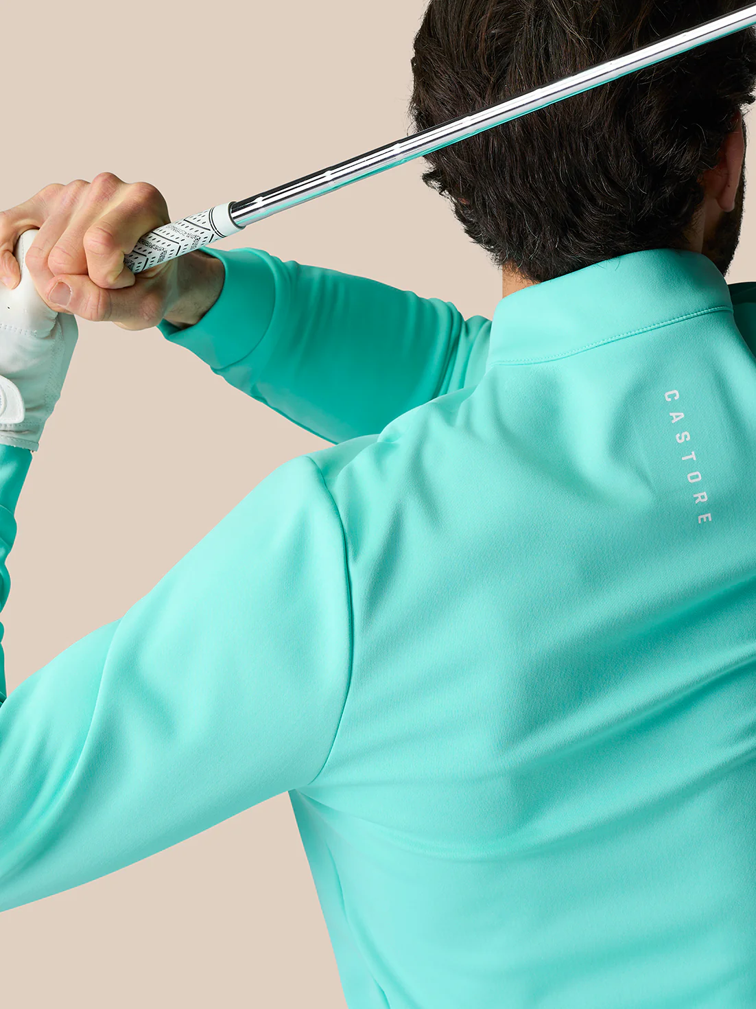 Golf Club Classic 1/4 Zip Top - Light Aqua - Image 3