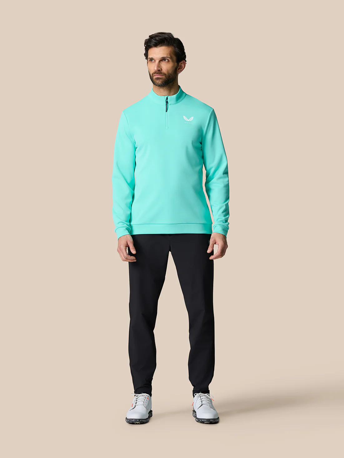 Golf Club Classic 1/4 Zip Top - Light Aqua - Image 5
