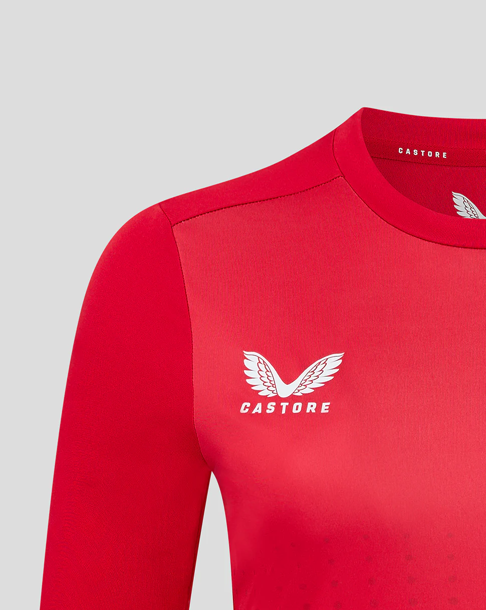 Gradient Printed LS Training Tee - True Red / Barbados Cherry - Image 2
