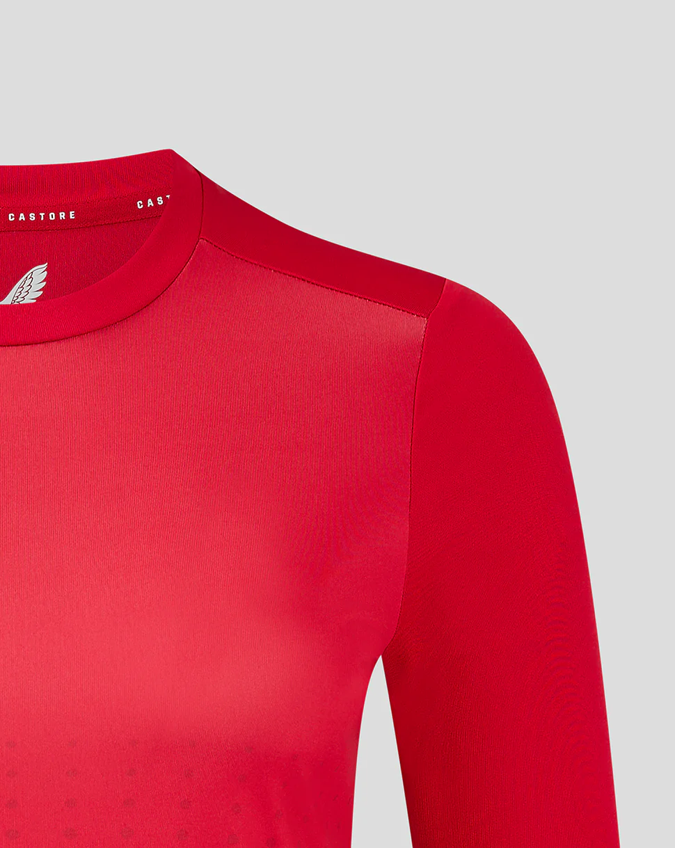 Gradient Printed LS Training Tee - True Red / Barbados Cherry - Image 4