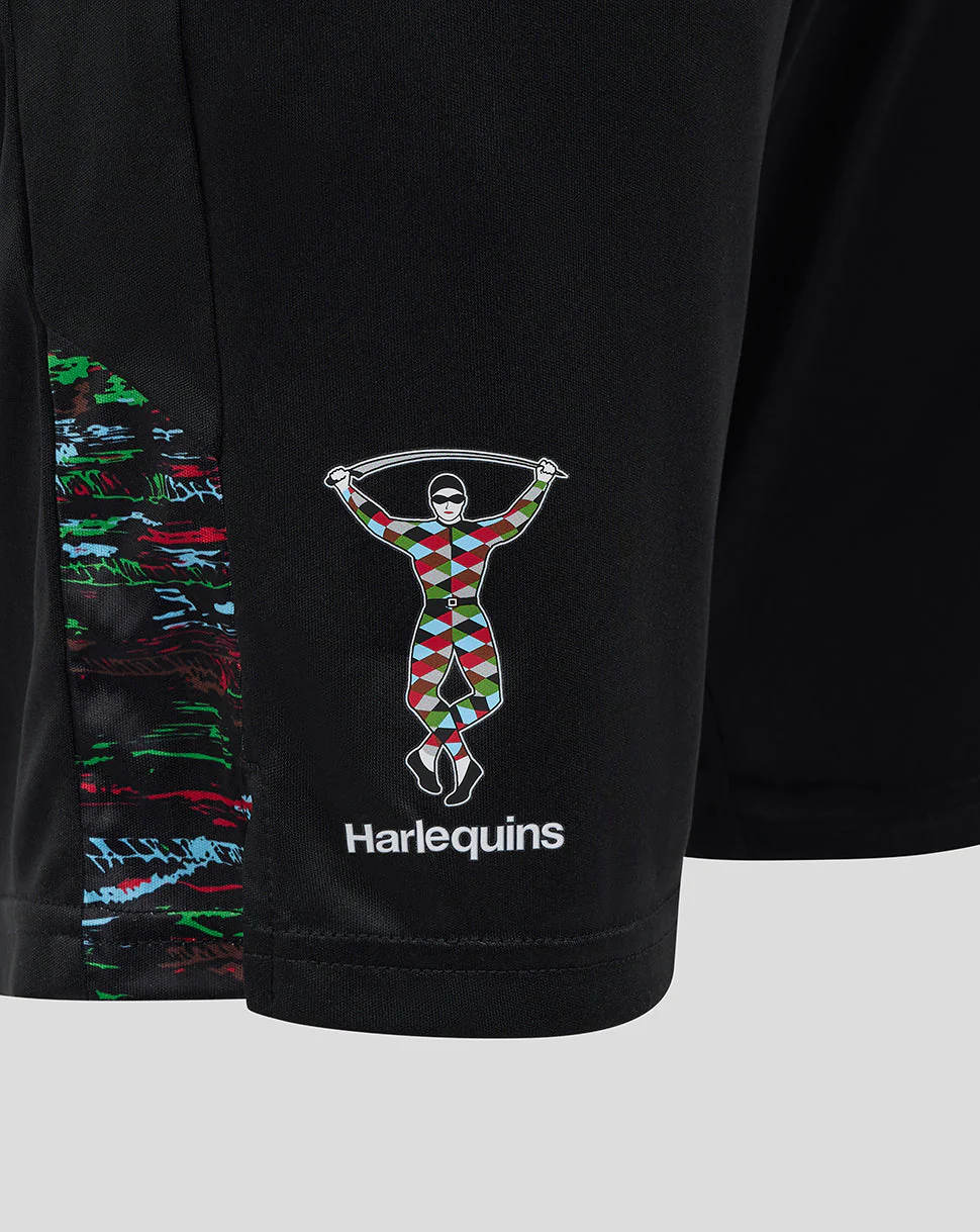 Harlequins Men's 25/26 Training Knit Shorts - Caviar - Image 3