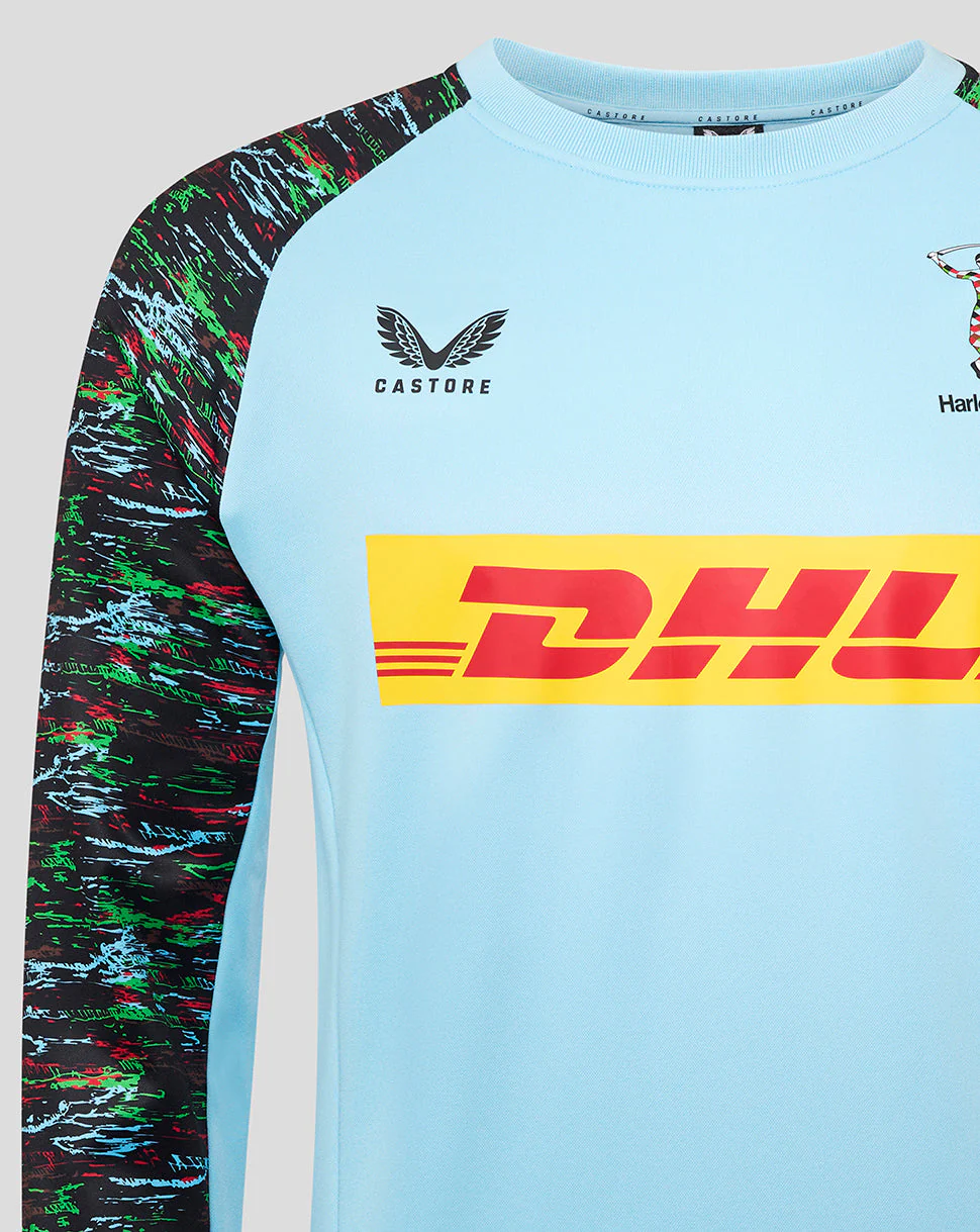 Harlequins Men's 25/26 Training Sweatshirt - Sky Blue - Image 4