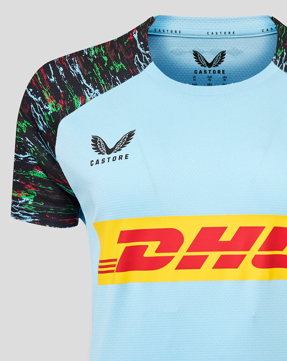 Harlequins Women's 25/26 Training Short Sleeve Tee - Sky Blue - Image 4