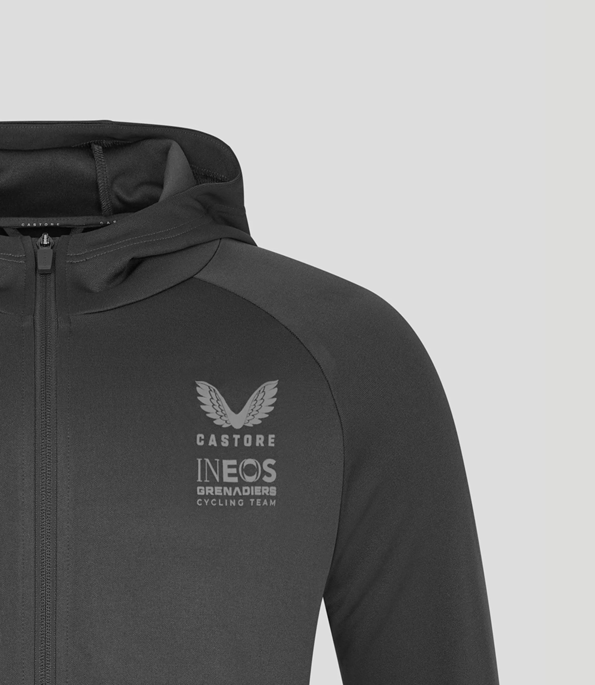 Ineos Grenadiers 2025 Unisex Dual Brand Full Zip Hoodie - Grey - Image 4