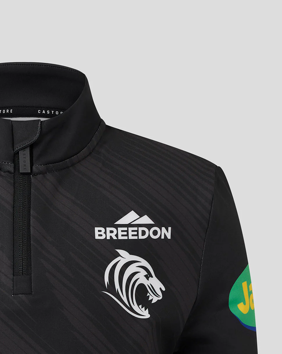 Leicester Tigers Junior 25/26 Training Quarter Zip - Black - Image 3
