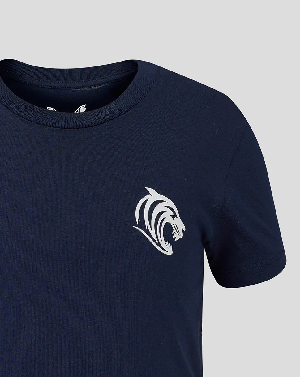 Leicester Tigers Junior 25/26 Travel Cotton T-Shirt - Image 2