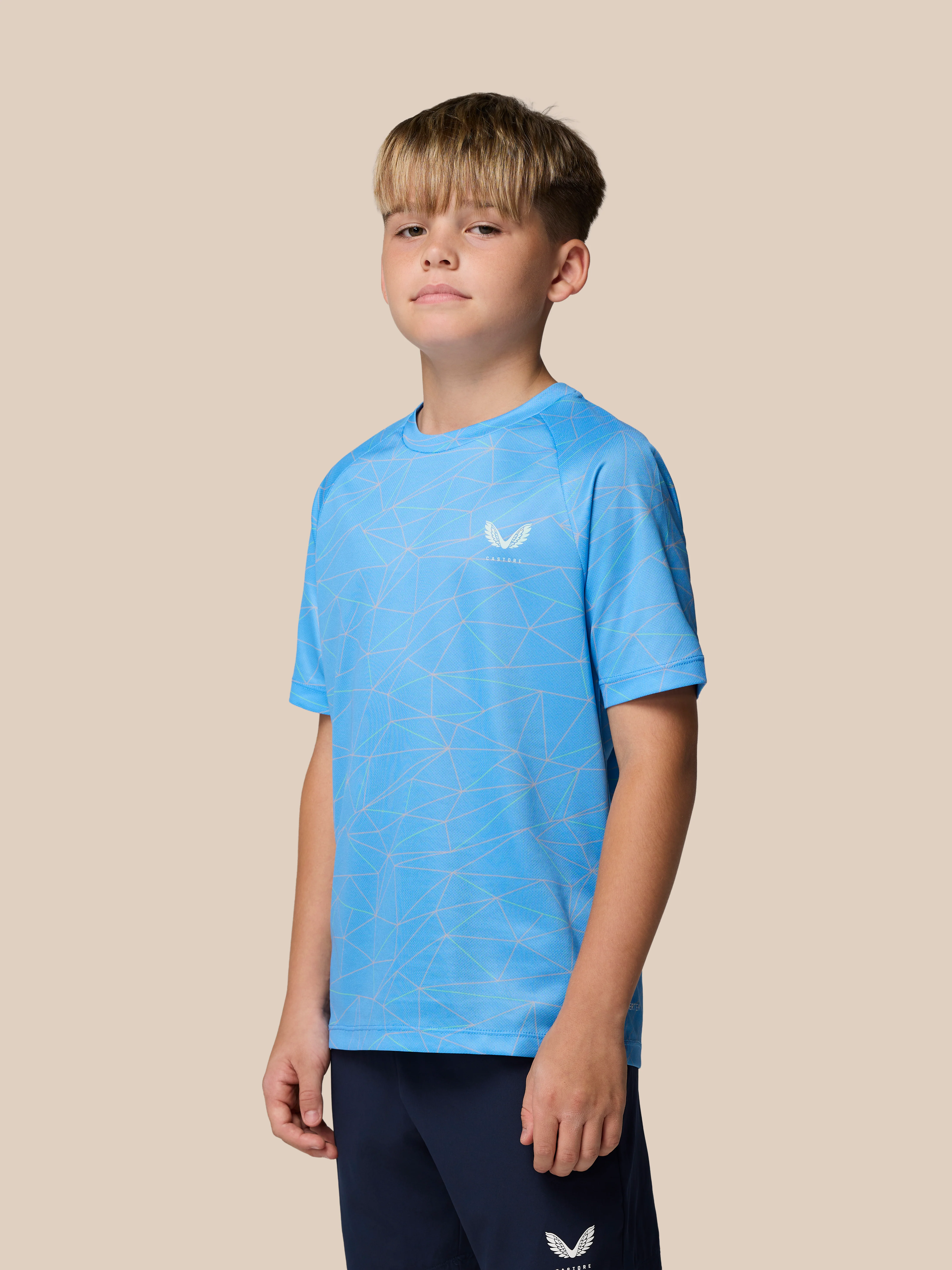 Junior’s Adapt All Over Print Short Sleeve T-Shirt - Cool Blue/Aqua - Image 2