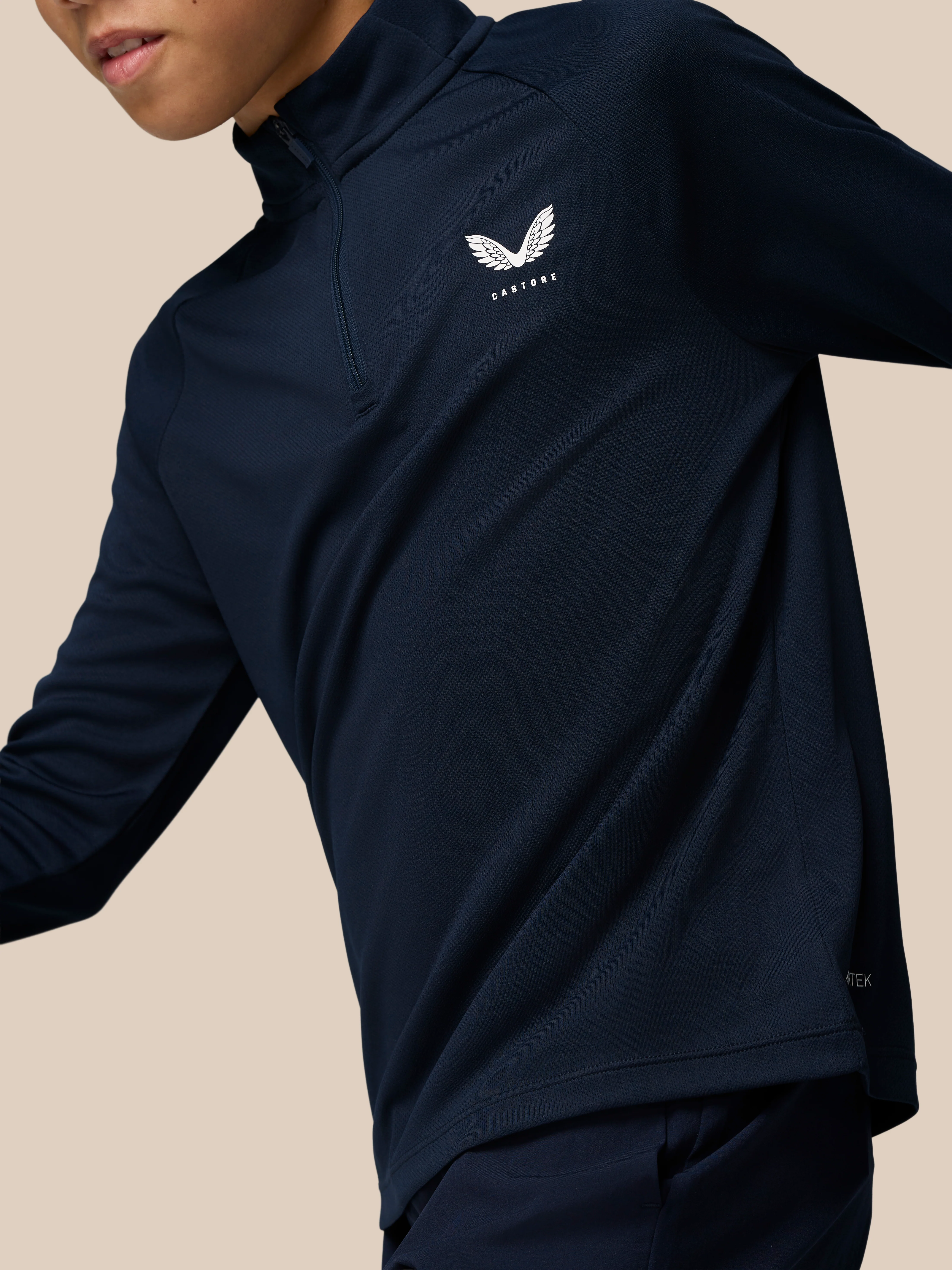 Junior’s Adapt Lightweight Quarter Zip - Navy - Image 6