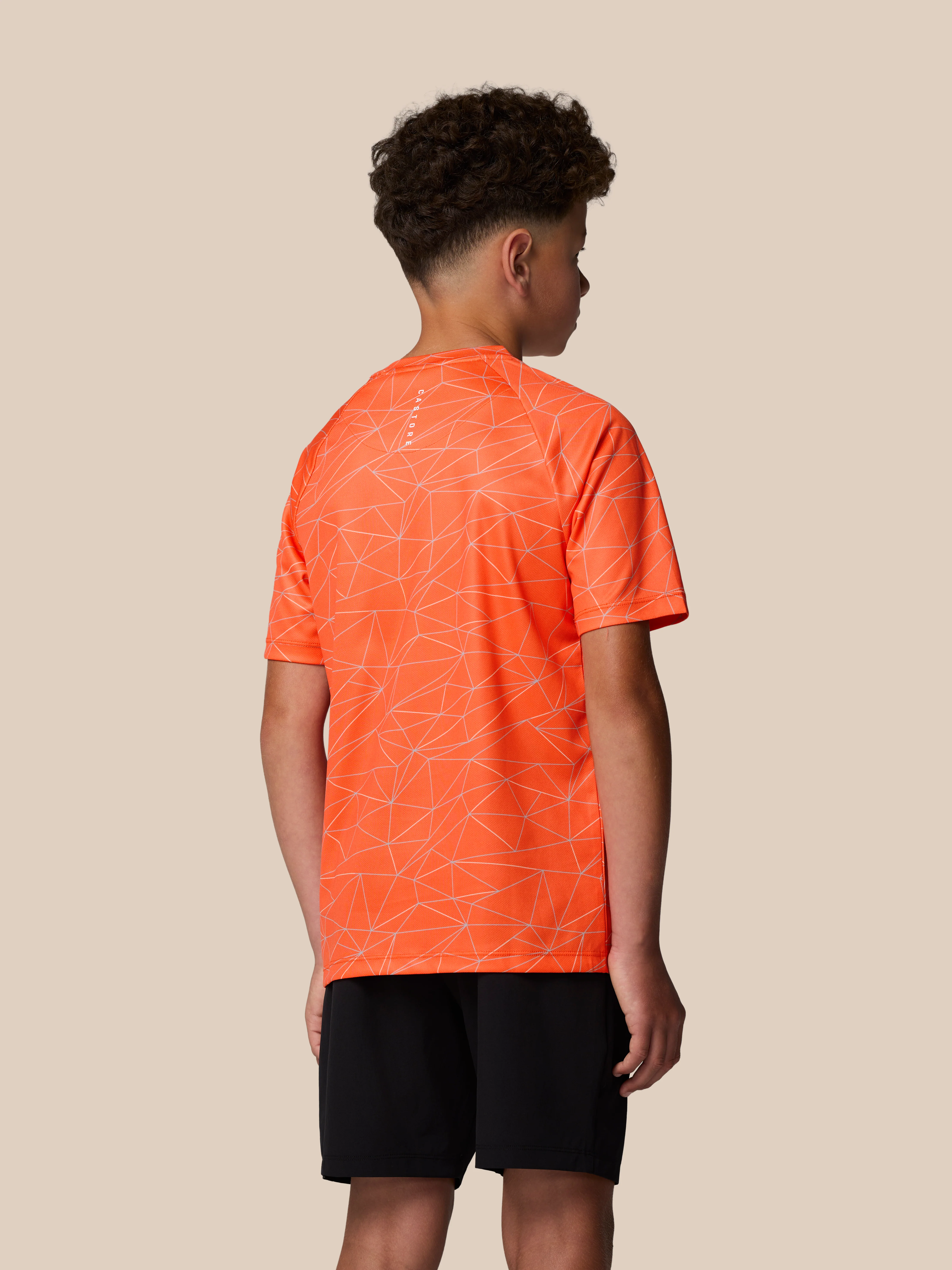 Junior’s Adapt All Over Print Short Sleeve T-Shirt - Bright Orange - Image 4