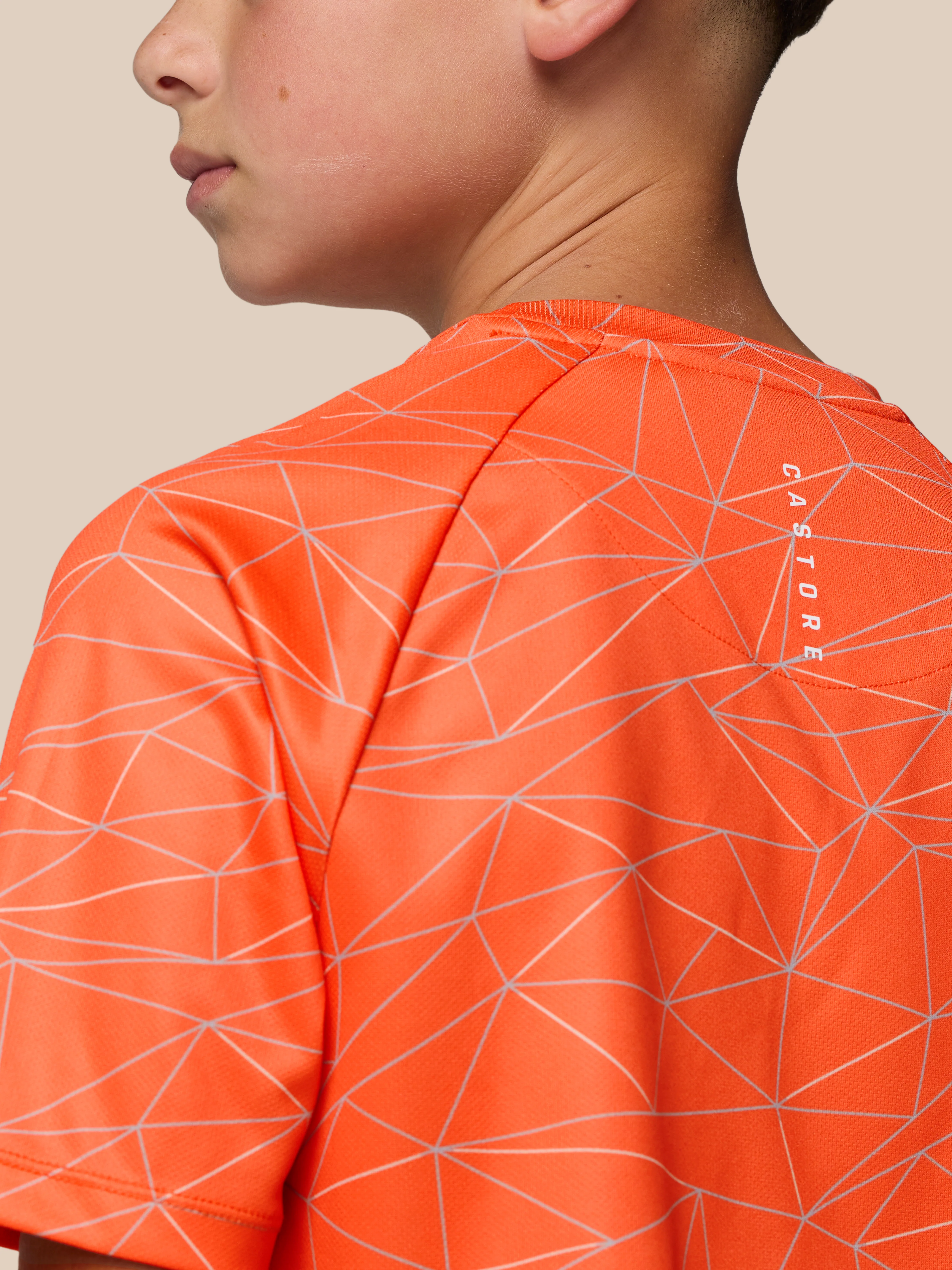 Junior’s Adapt All Over Print Short Sleeve T-Shirt - Bright Orange - Image 6
