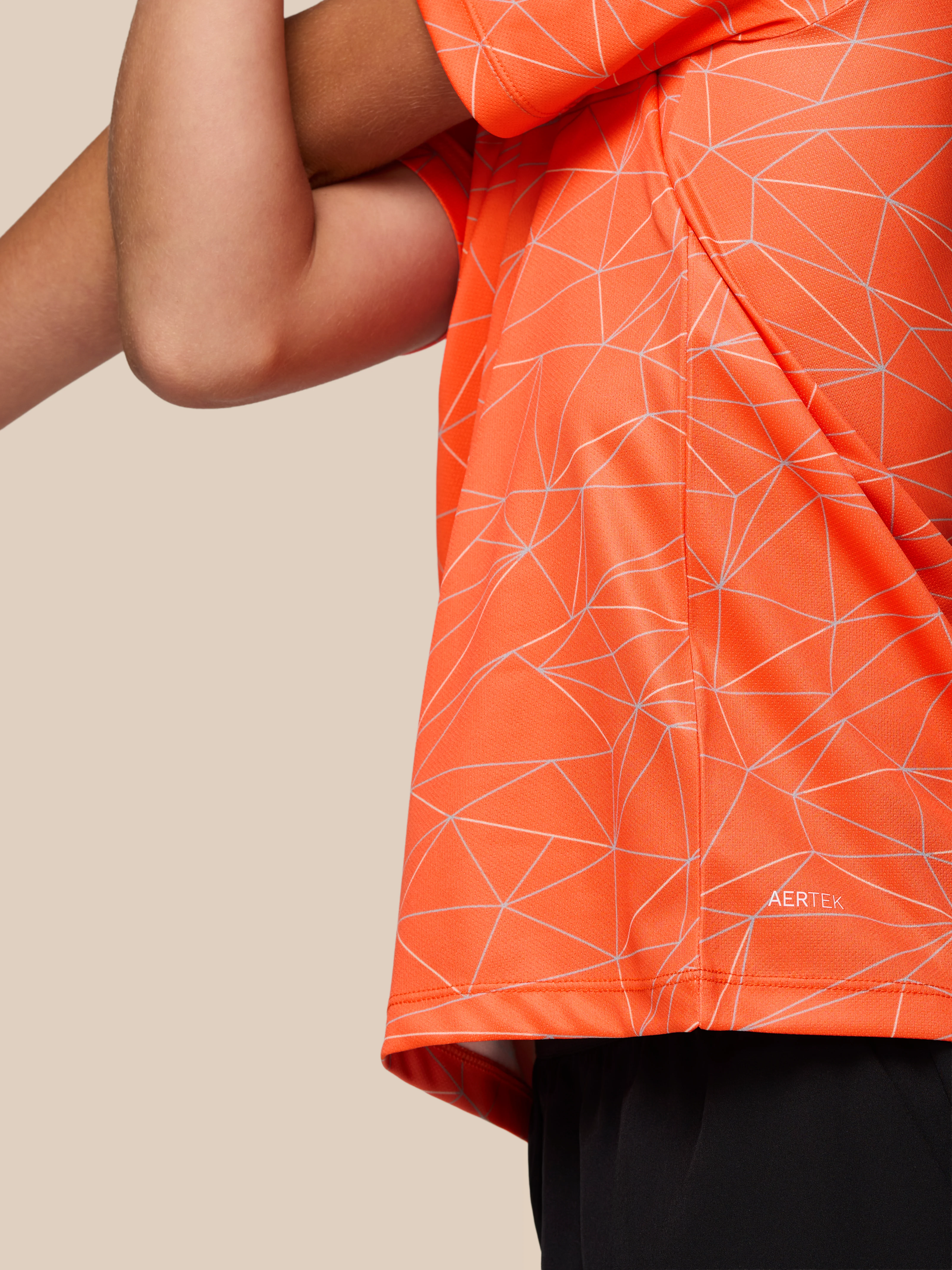 Junior’s Adapt All Over Print Short Sleeve T-Shirt - Bright Orange - Image 8