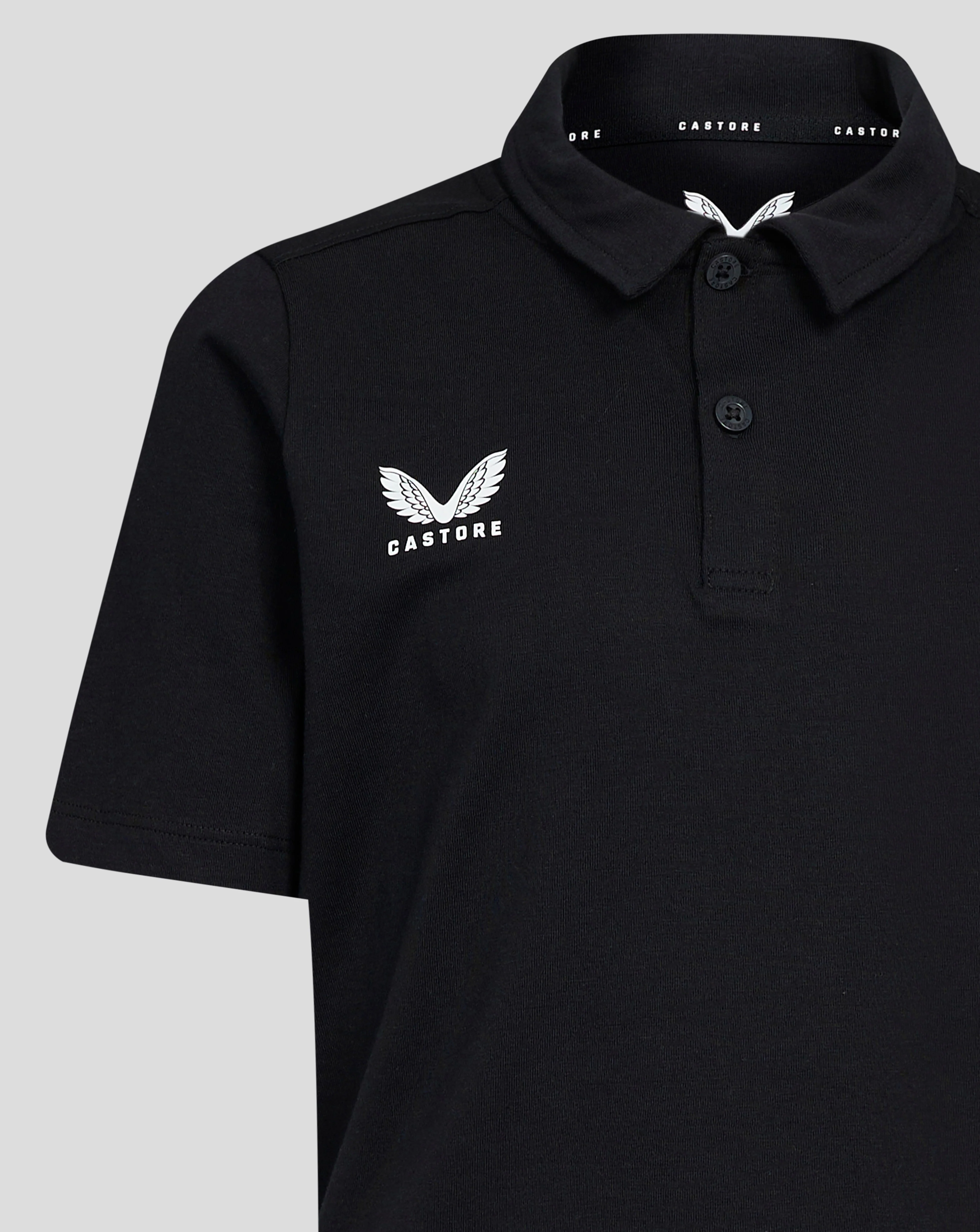 Junior Cotton Leisure Polo - Caviar - Image 3