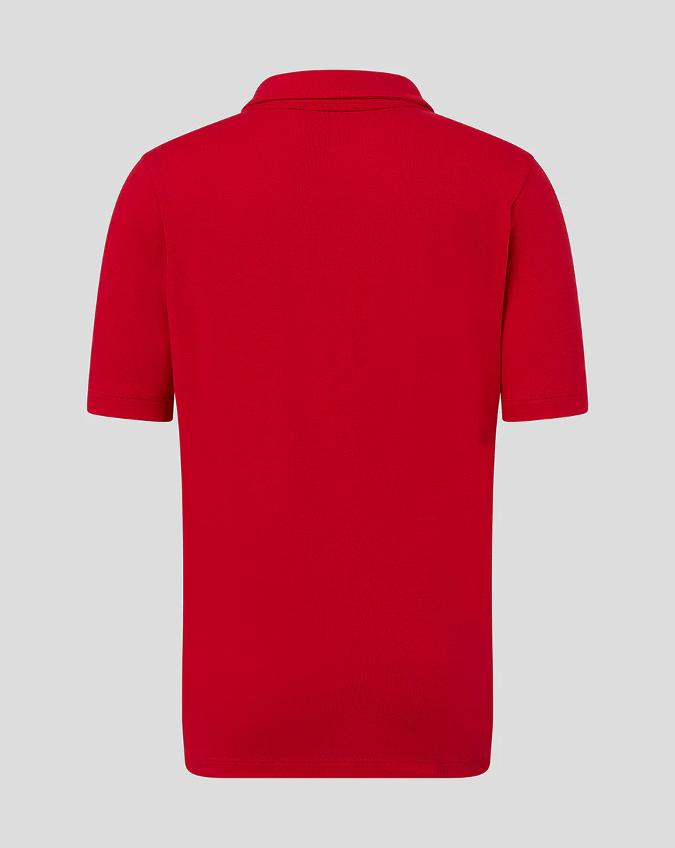 Junior Cotton Leisure Polo - True Red - Image 2