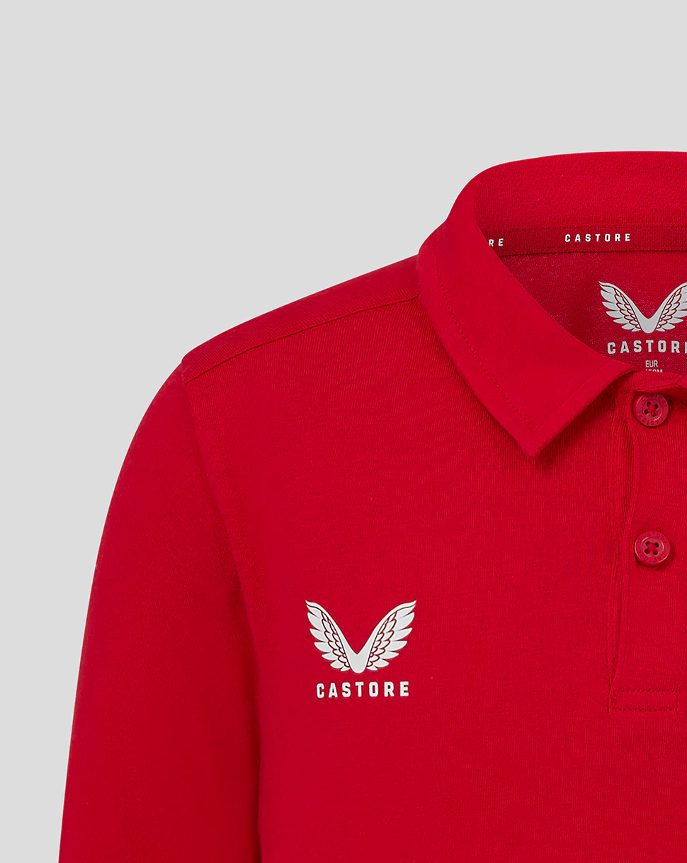 Junior Cotton Leisure Polo - True Red - Image 3
