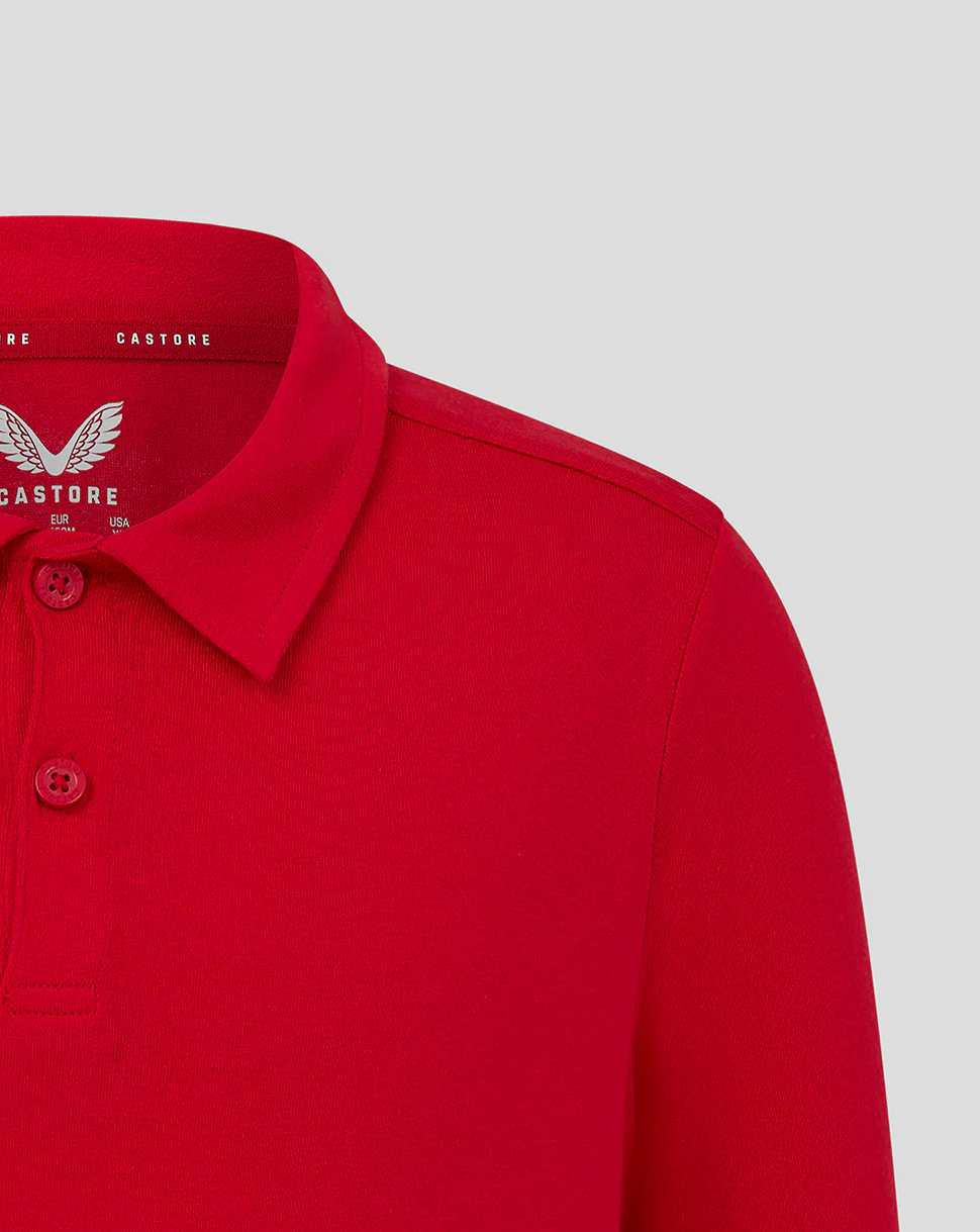 Junior Cotton Leisure Polo - True Red - Image 4