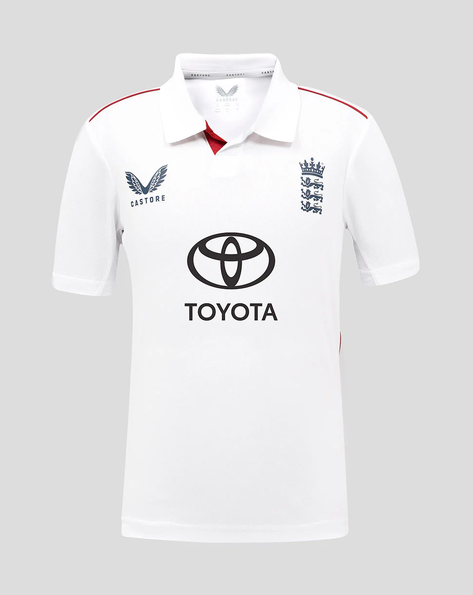 Junior England Cricket 25/26 Test Shirt + Wide Brim Hat - Image 2