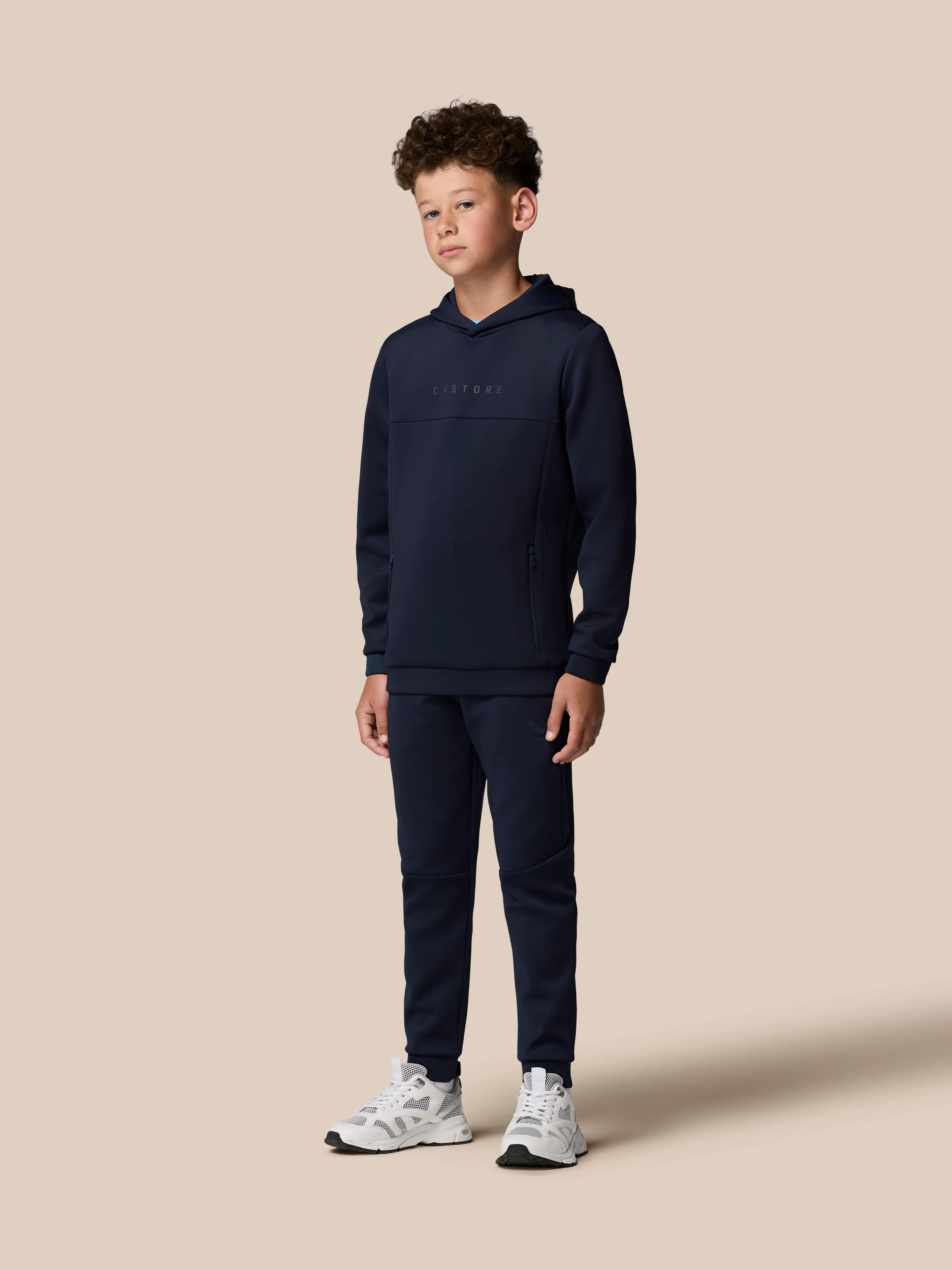 Junior’s Flex Scuba Long Sleeve Hoodie (Unisex) - Navy - Image 3