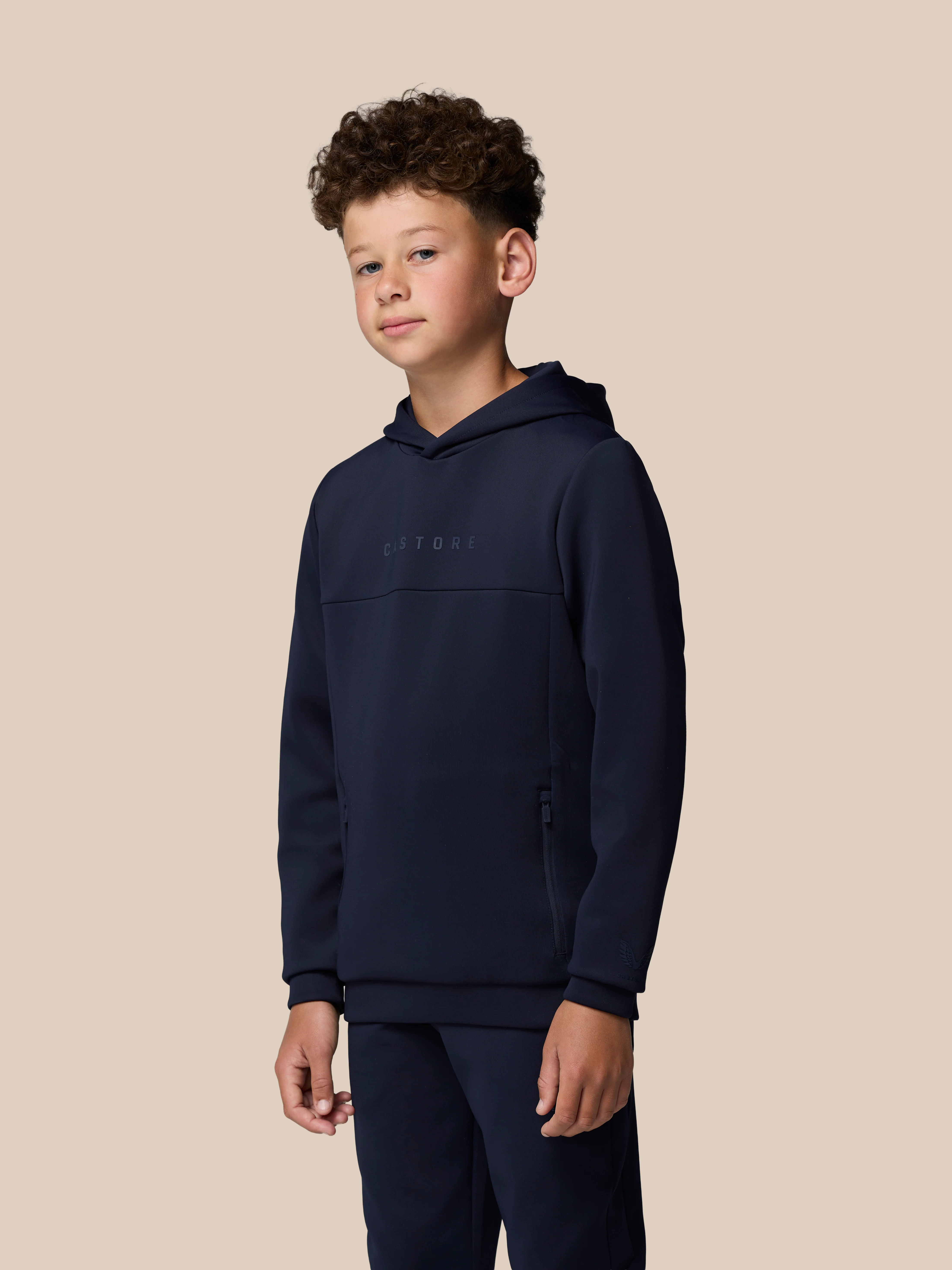 Junior’s Flex Scuba Long Sleeve Hoodie (Unisex) - Navy - Image 4