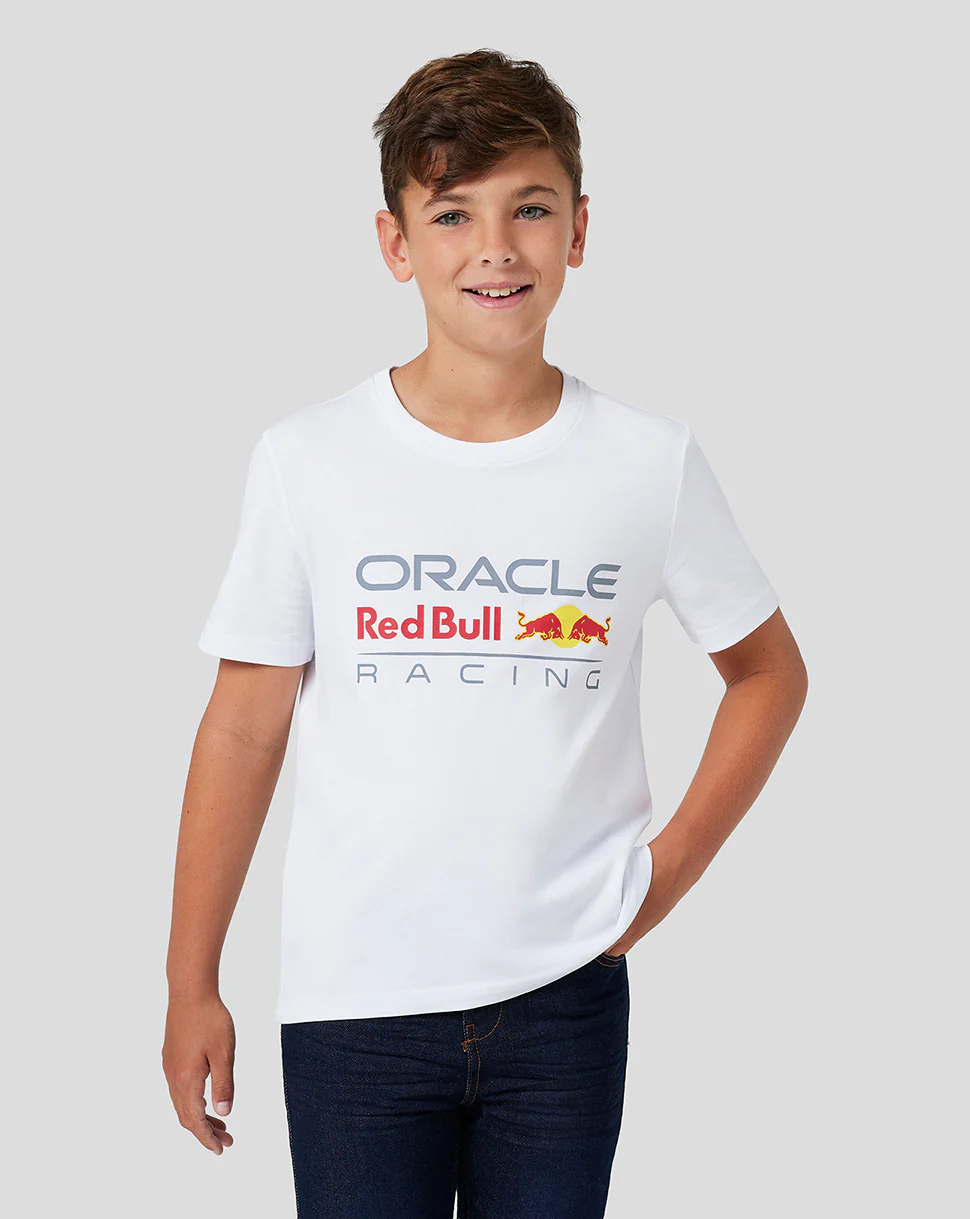 Oracle Red Bull Racing Junior Large Front Logo T-Shirt - White - Image 7