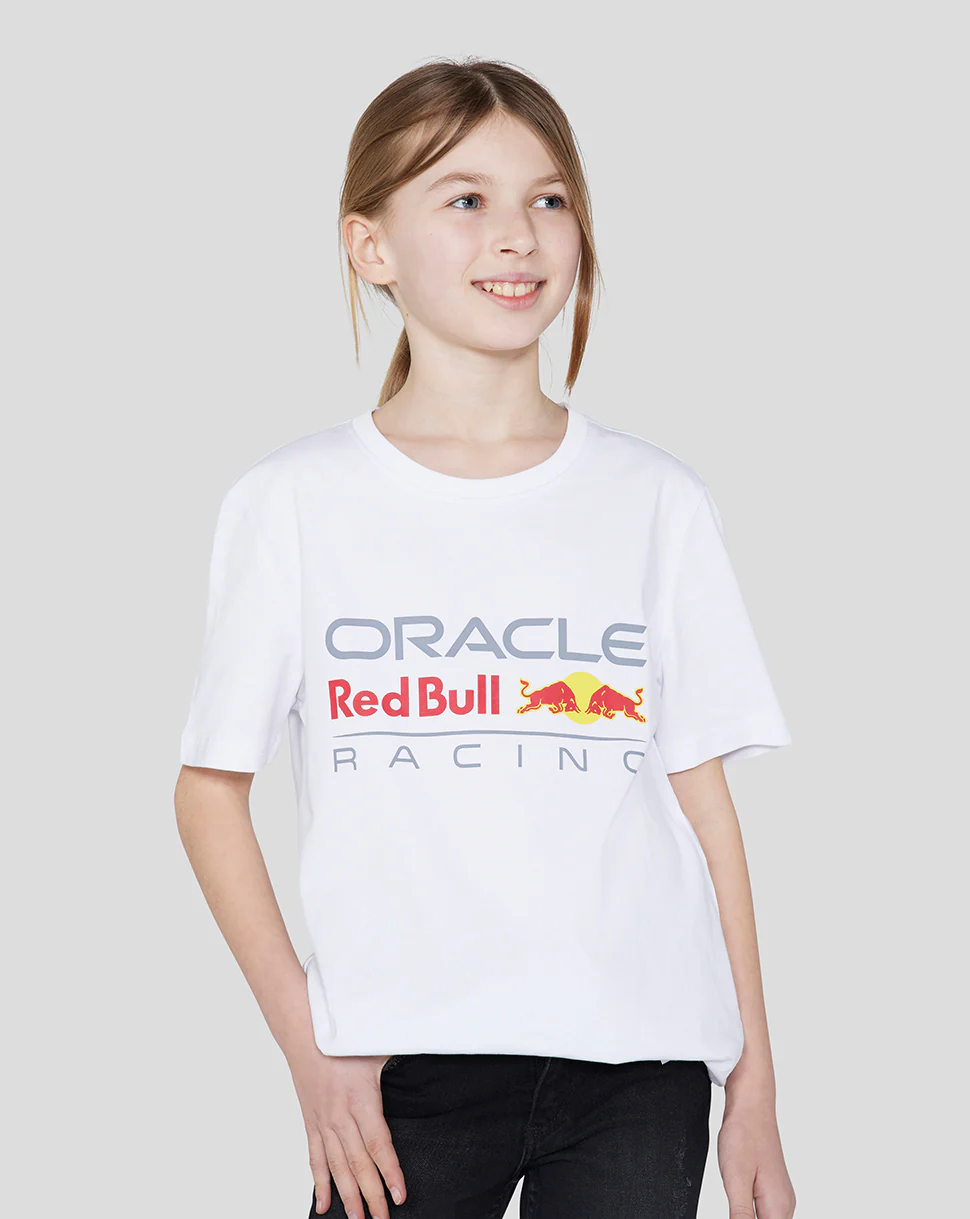 Oracle Red Bull Racing Junior Large Front Logo T-Shirt - White - Image 8