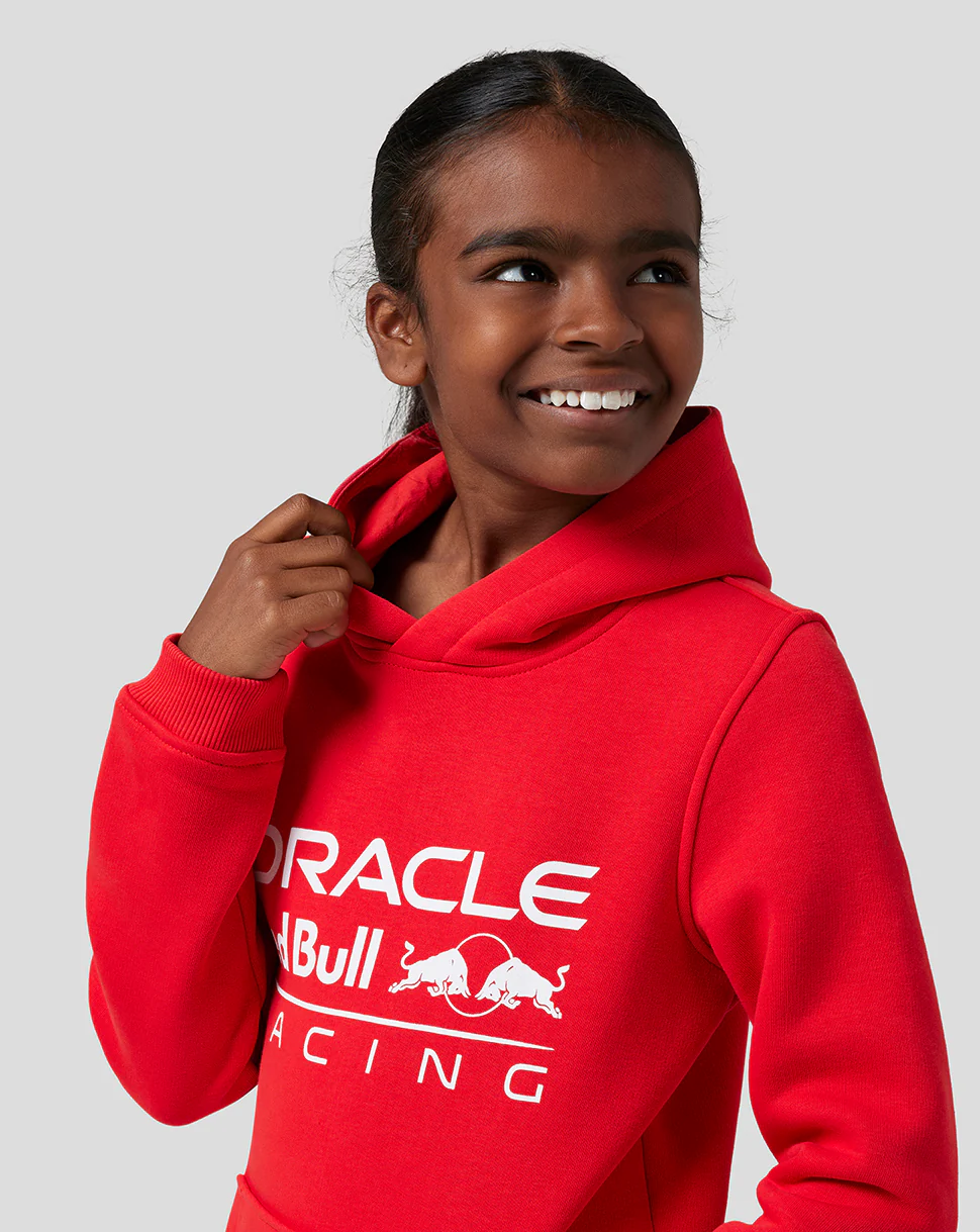 Junior Oracle Red Bull Racing Core Overhead Hoodie - Flame Scarlet - Image 3