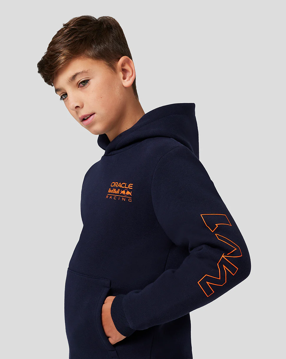 Junior Oracle Red Bull Racing Driver Max Verstappen Hoodie - Night Sky - Image 9