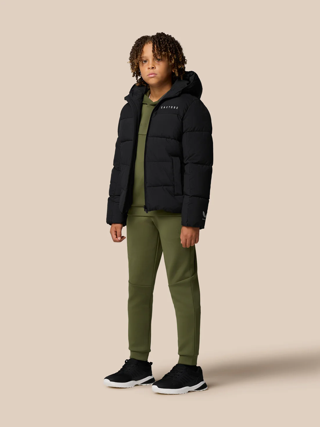 Junior Quilts Lifestyle Puffer Jacket - Black/Mid Grey - Image 4