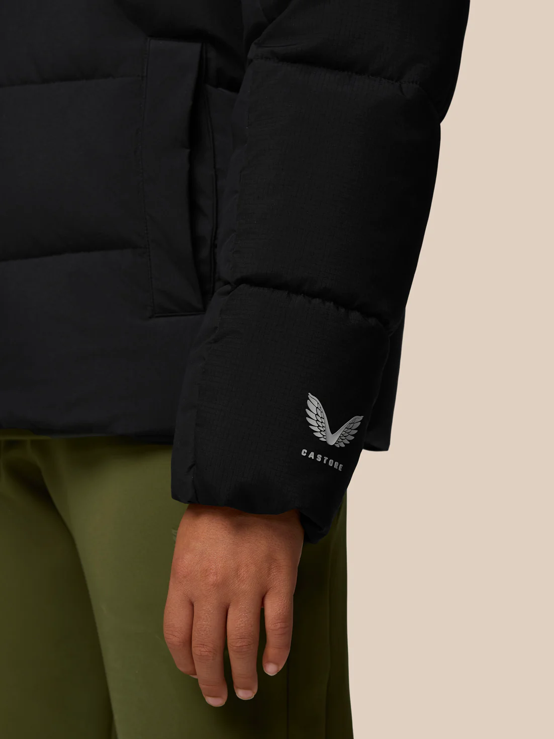 Junior Quilts Lifestyle Puffer Jacket - Black/Mid Grey - Image 7