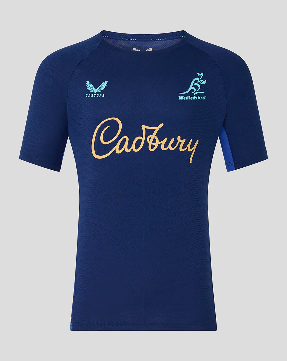 Rugby Australia Junior Wallabies Training Shirt - Blue