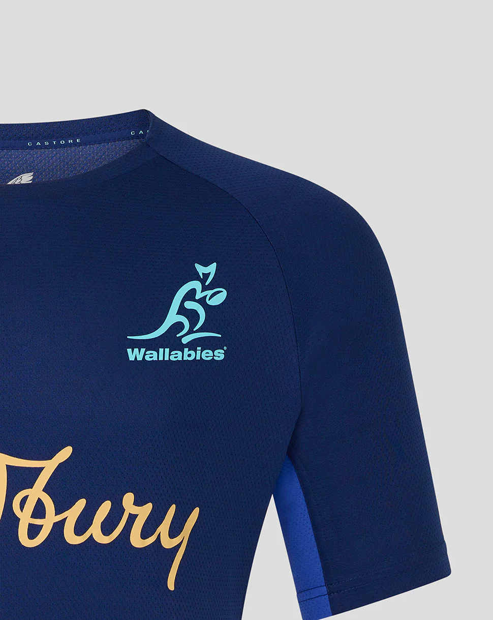 Rugby Australia Junior Wallabies Training Shirt - Blue - Image 4