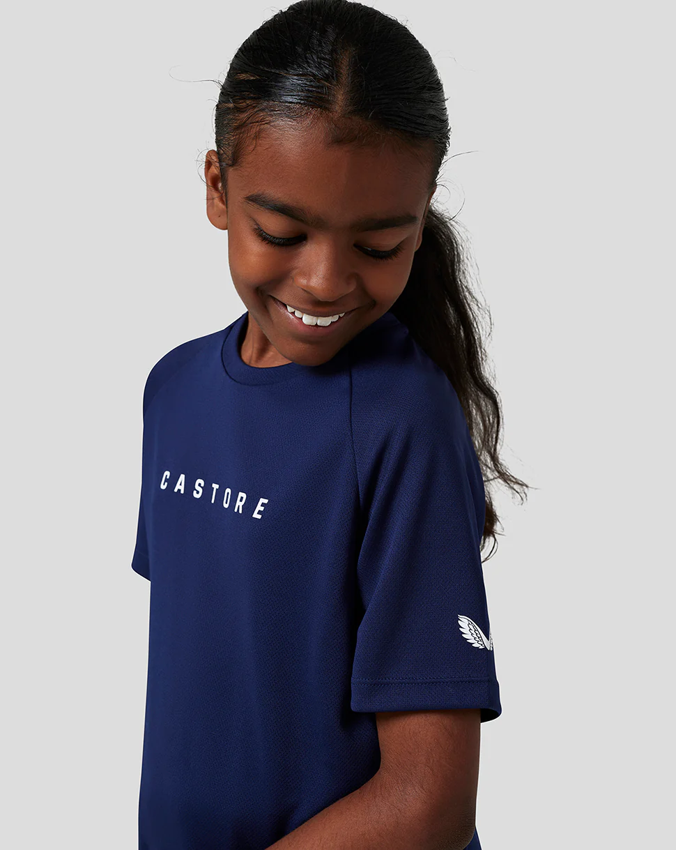 Junior Short Sleeve Raglan T-Shirt - Navy - Image 4