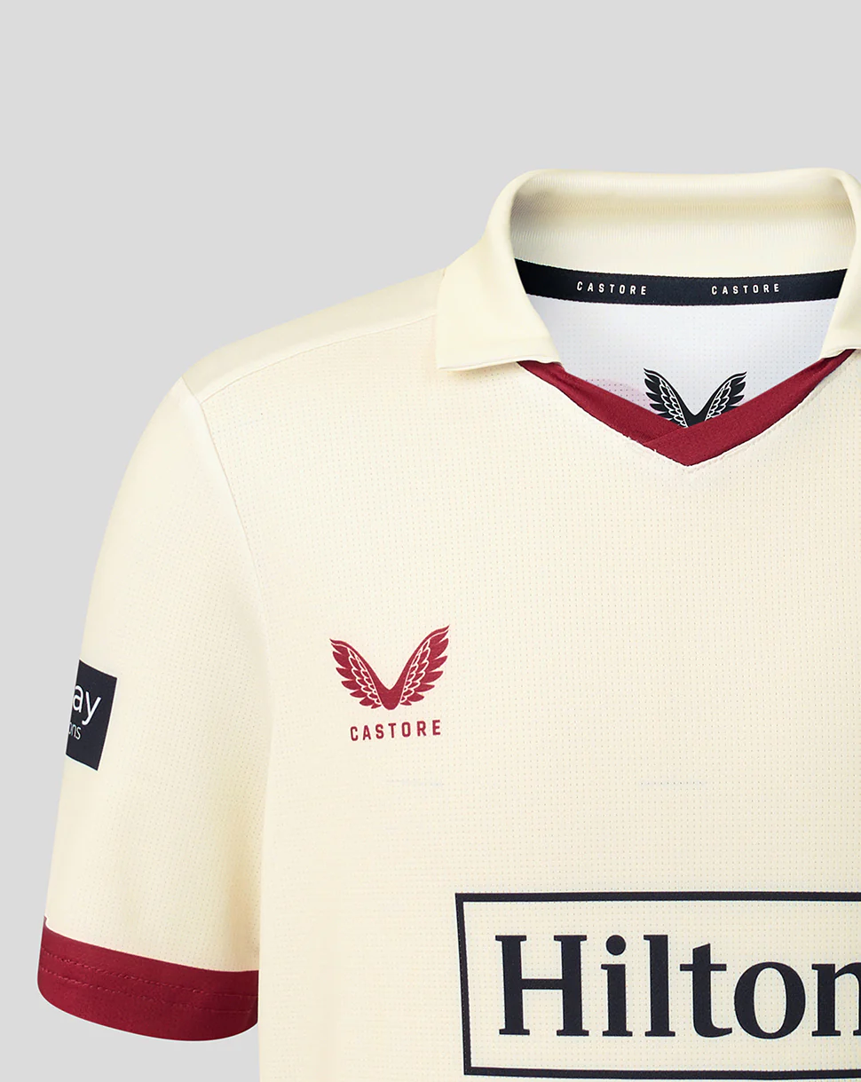 Lancashire Cricket Junior 26/27 County Champs Short Sleeve Jersey - Cream - Image 4