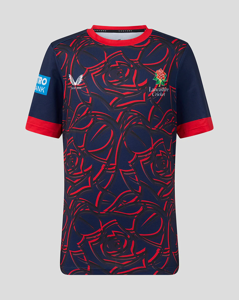 Lancashire Cricket Junior 26/27 ODI Short Sleeve Jersey - Peacoat
