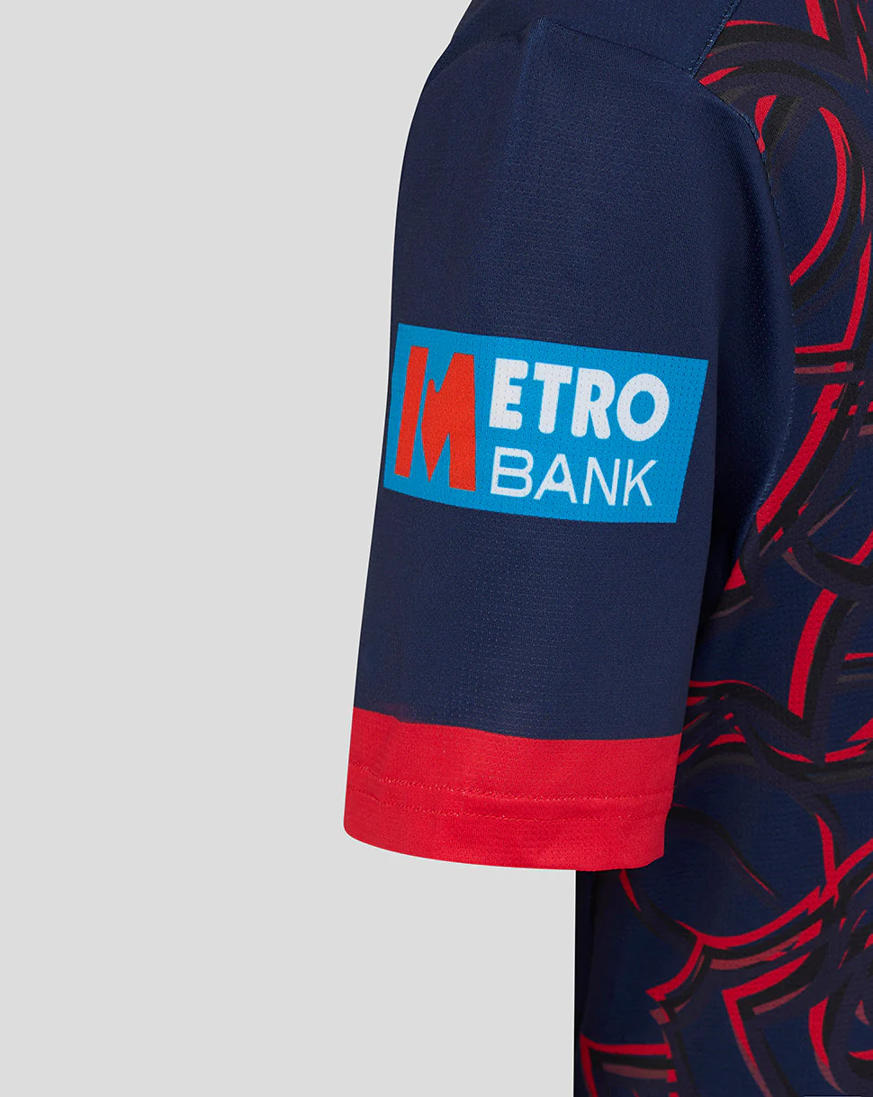 Lancashire Cricket Junior 26/27 ODI Short Sleeve Jersey - Peacoat - Image 3