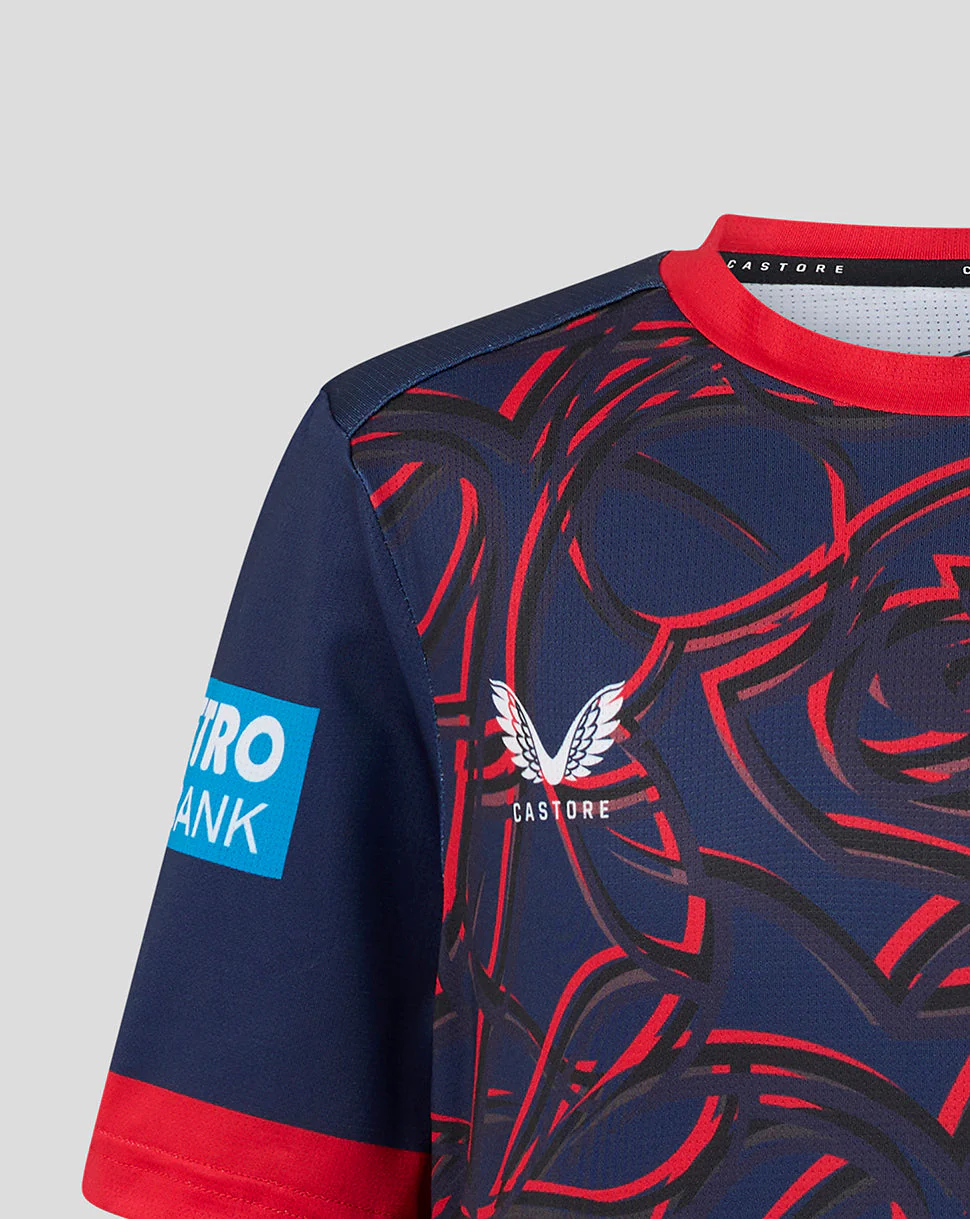 Lancashire Cricket Junior 26/27 ODI Short Sleeve Jersey - Peacoat - Image 4