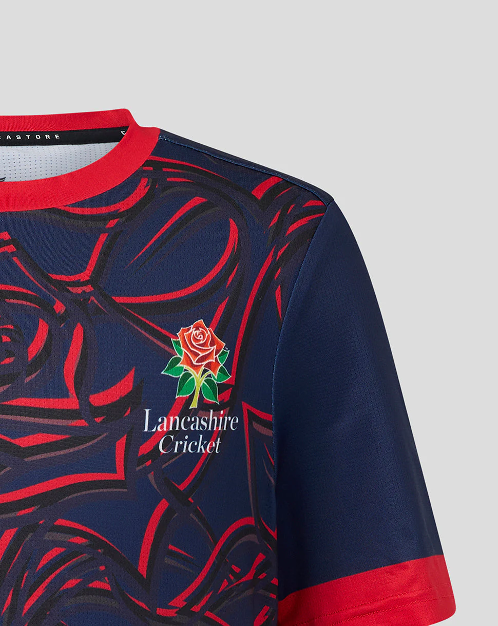 Lancashire Cricket Junior 26/27 ODI Short Sleeve Jersey - Peacoat - Image 5